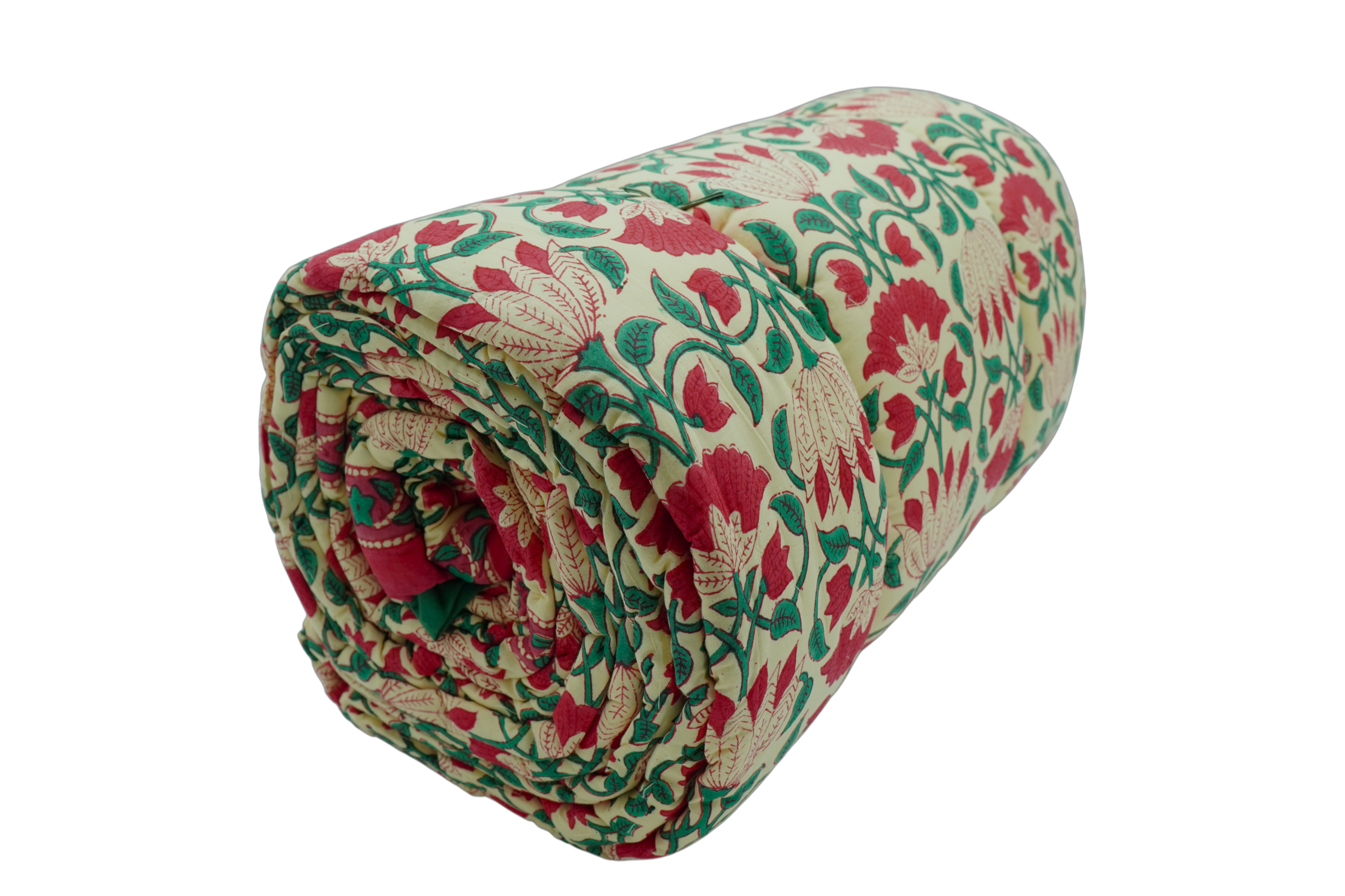 Half Red Lotus Quilt