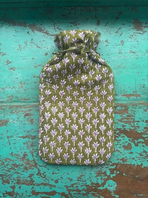 Olive Chameli Hot Water Bottle Cover