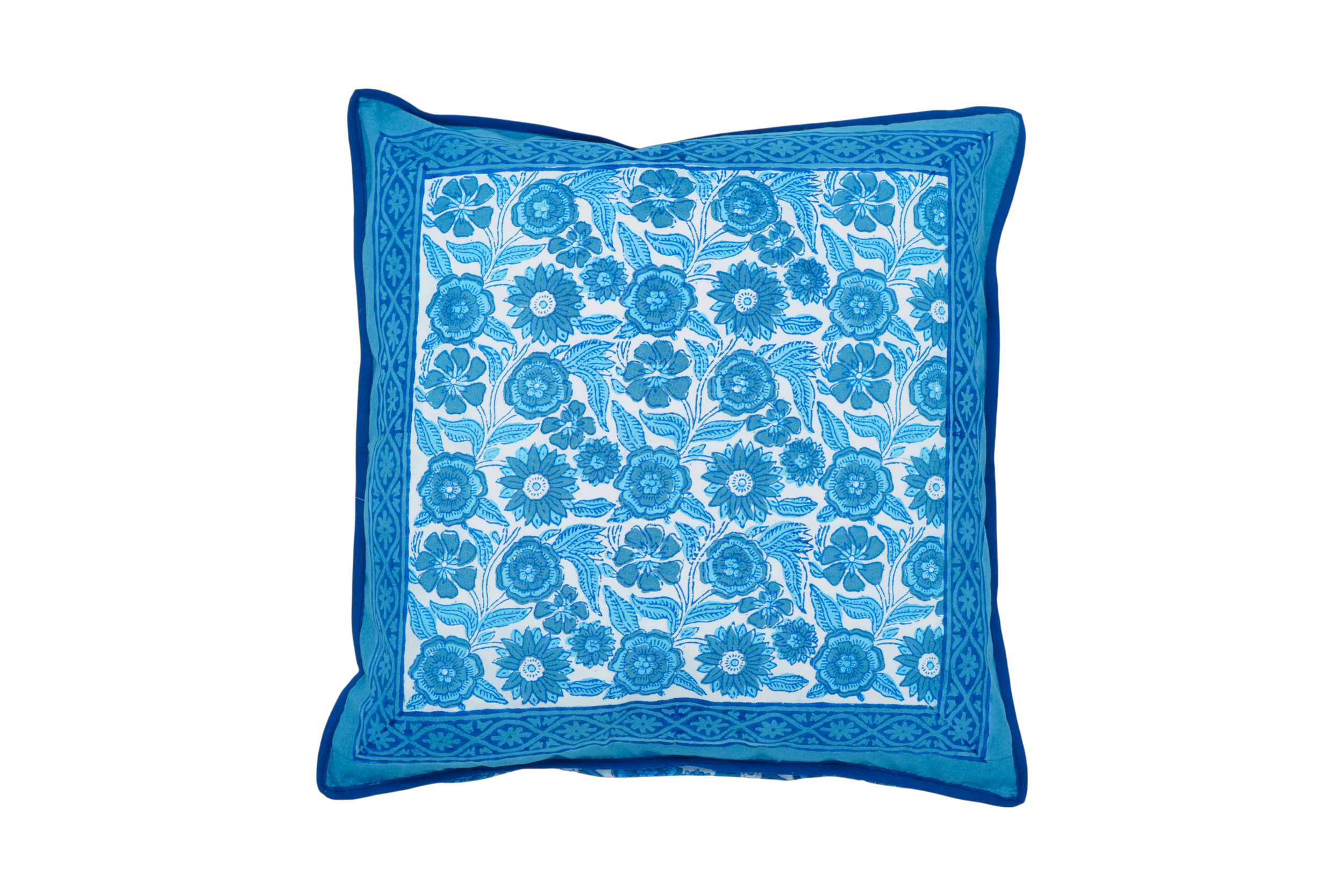 Blue Sunflower Cushion Cover