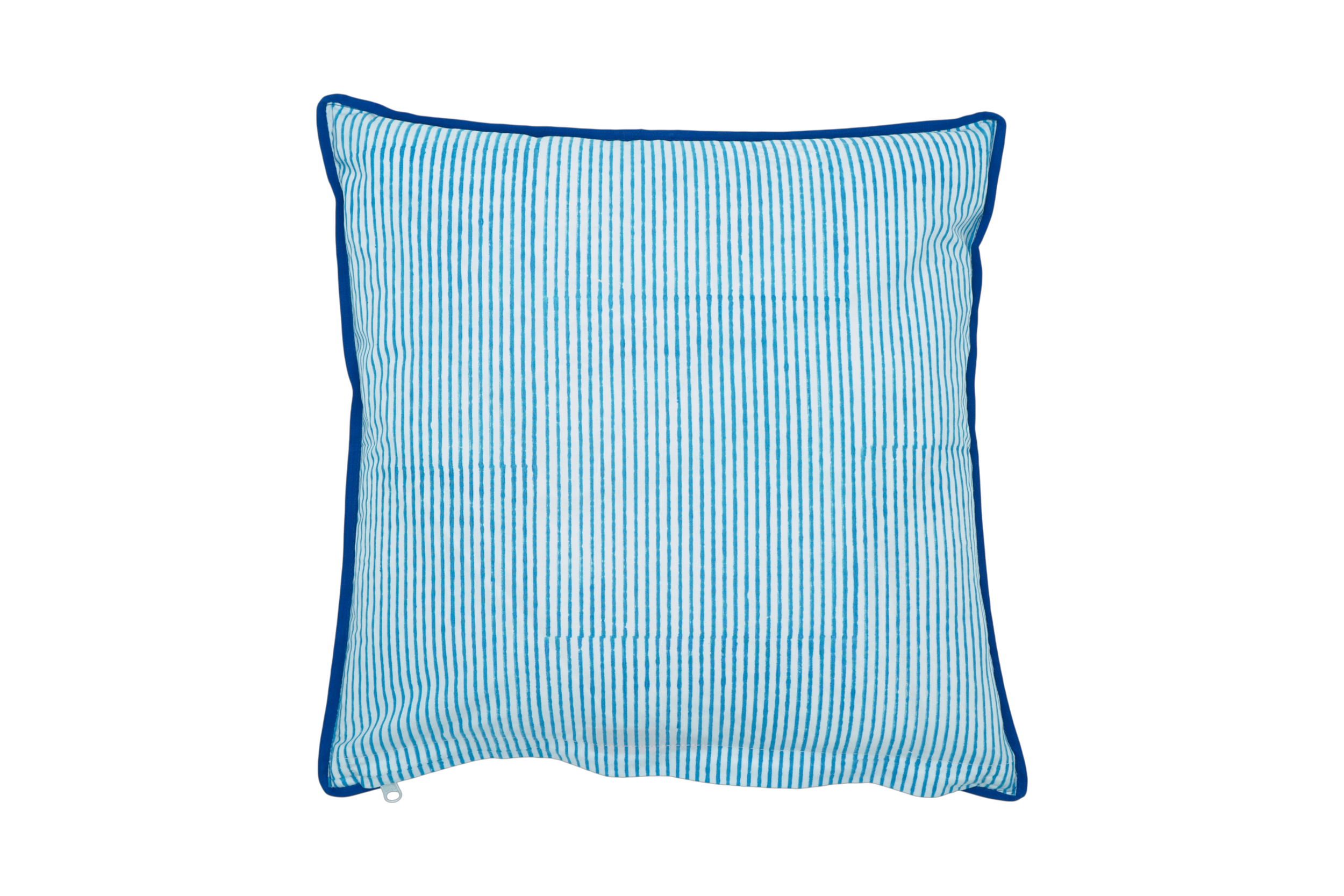 Blue on White Stripe Cushion Cover