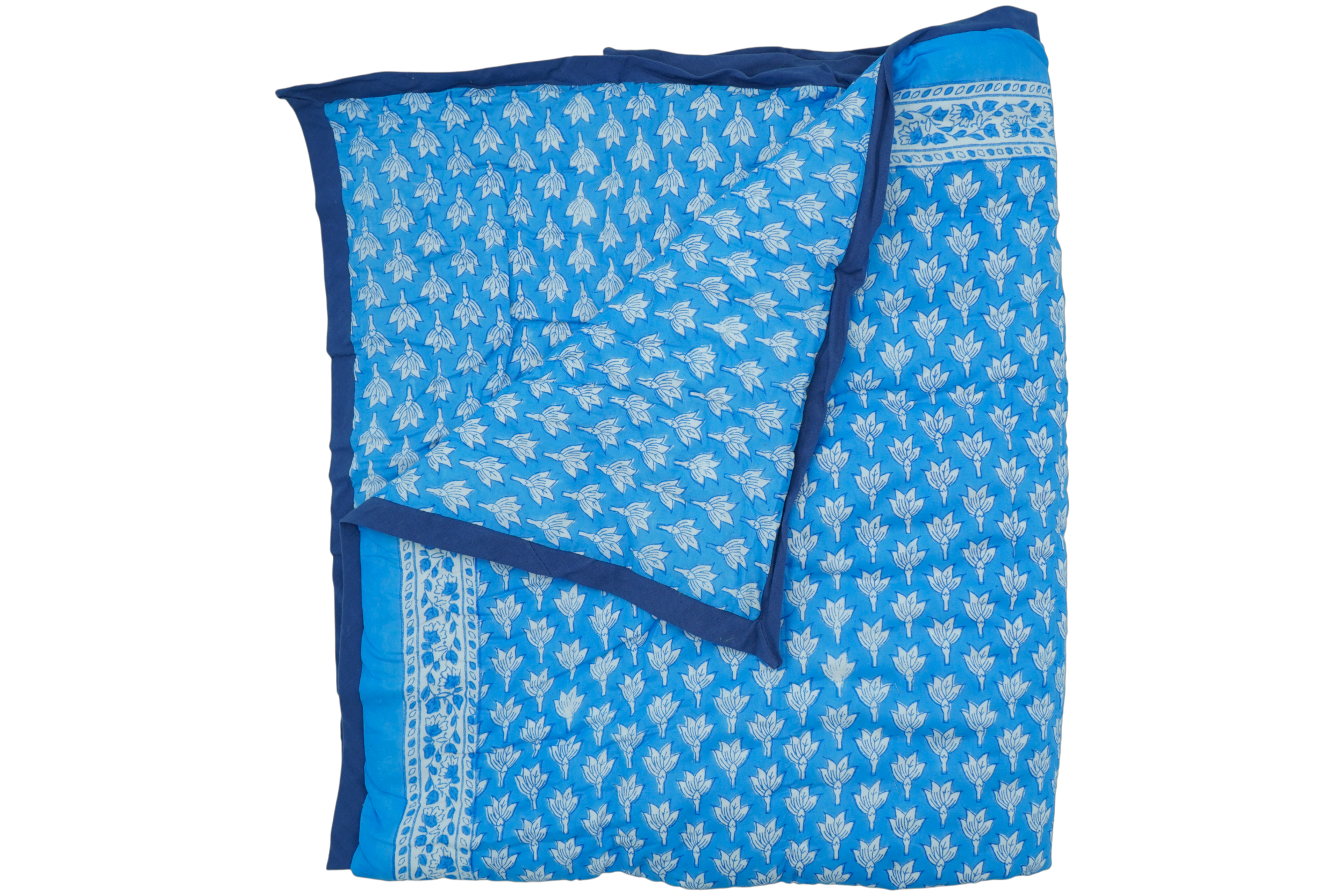 Blue Chameli Baby Quilt