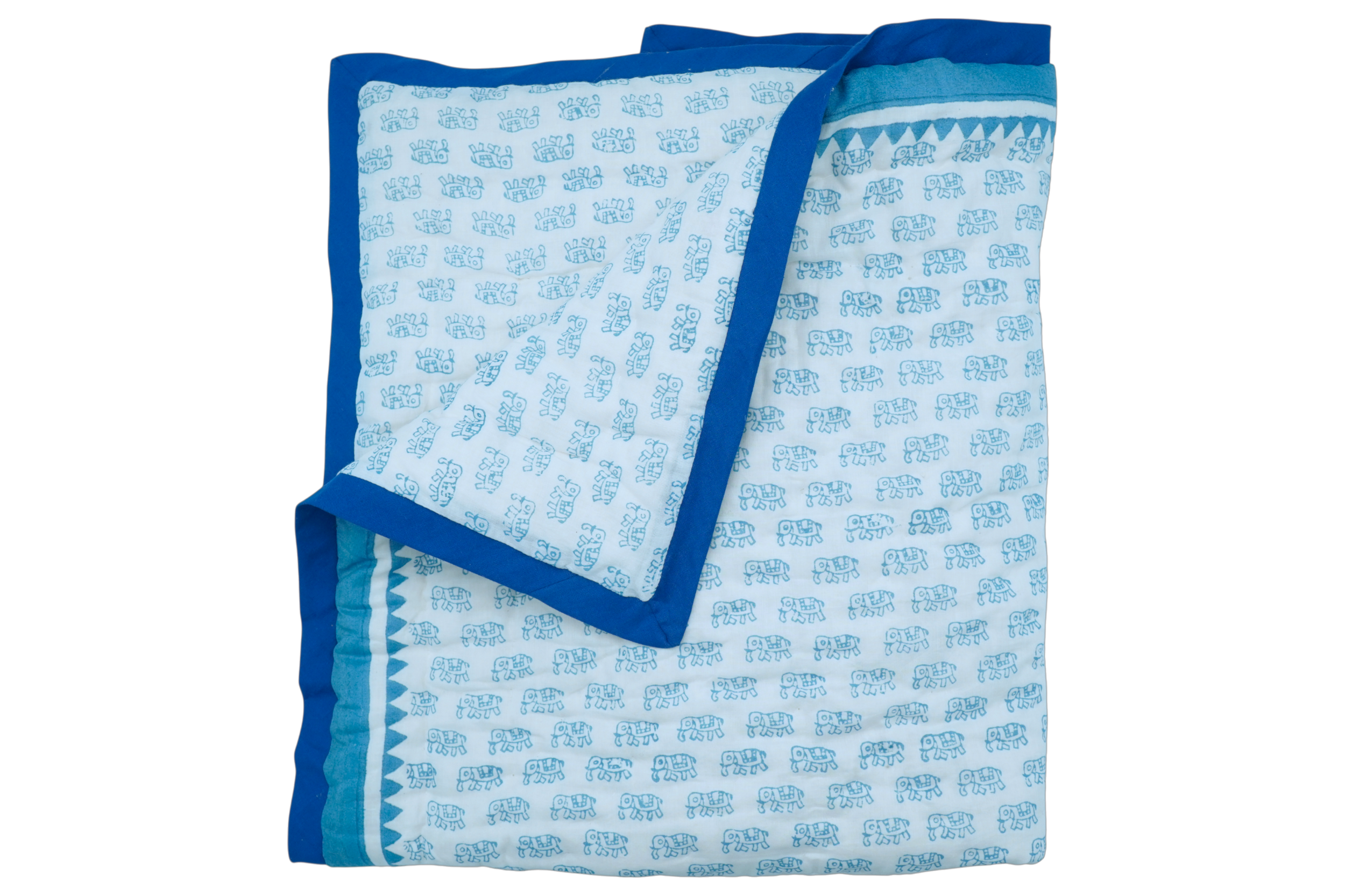 Blue/White Ellie Baby Quilt