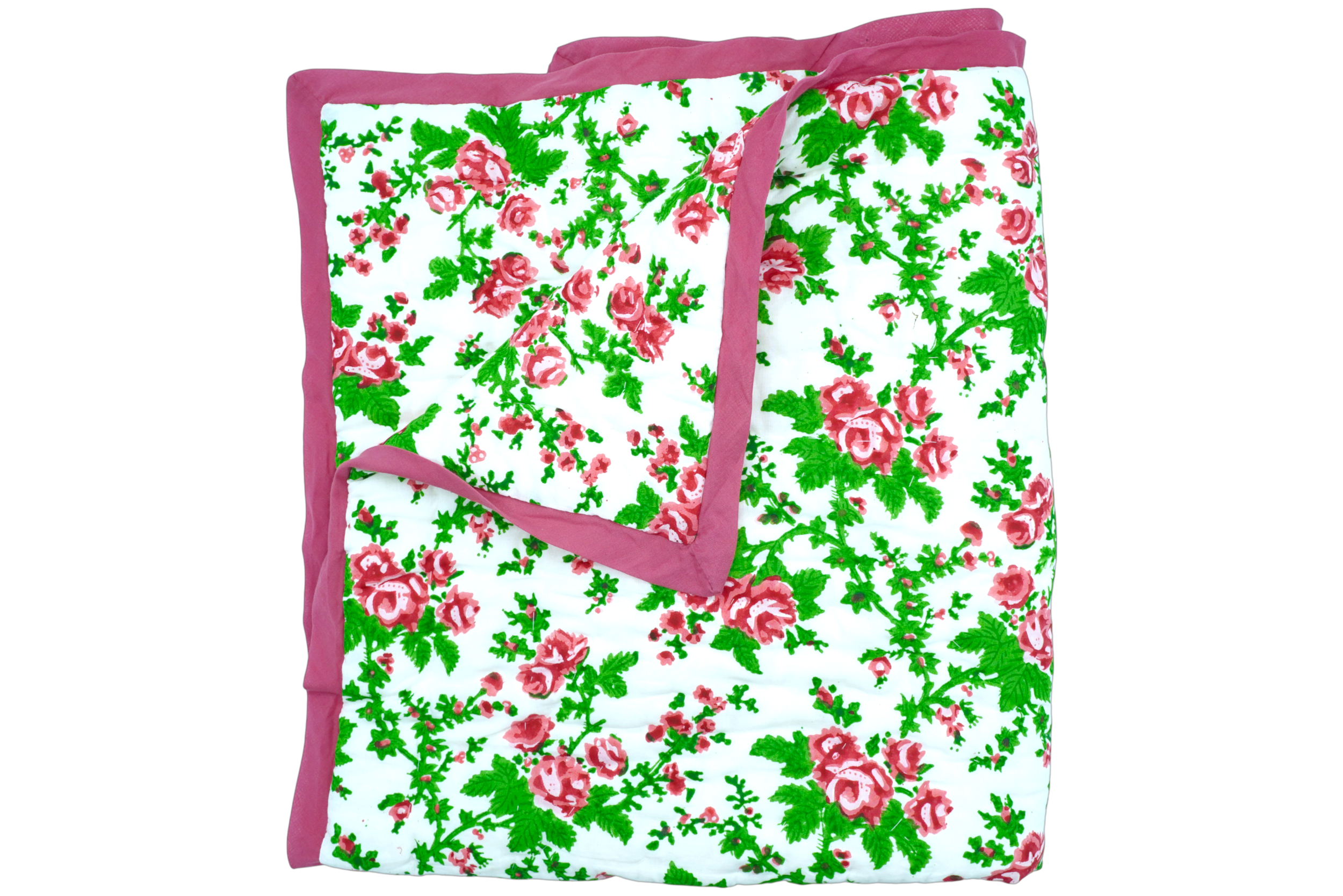 Pink Rose Baby Quilt