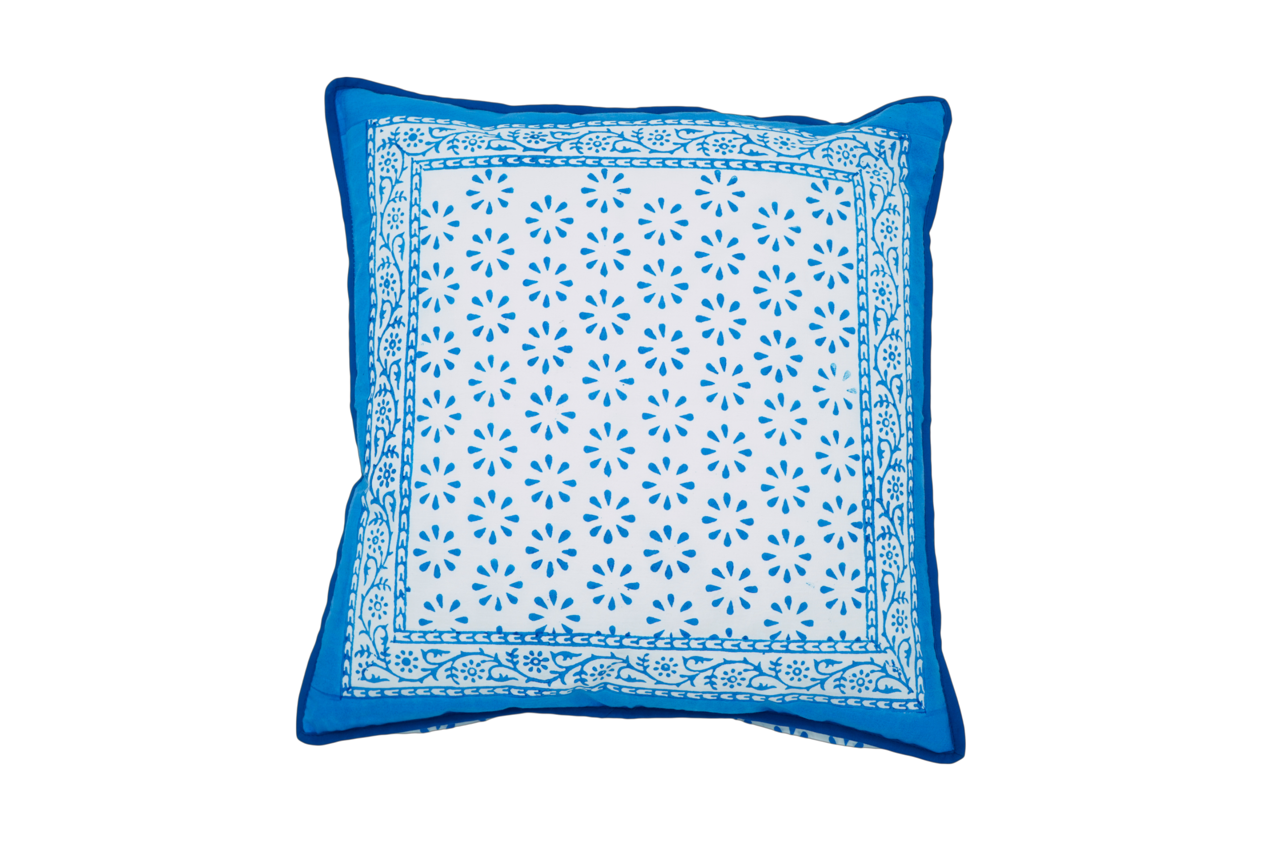 Blue on White Chukri Cushion