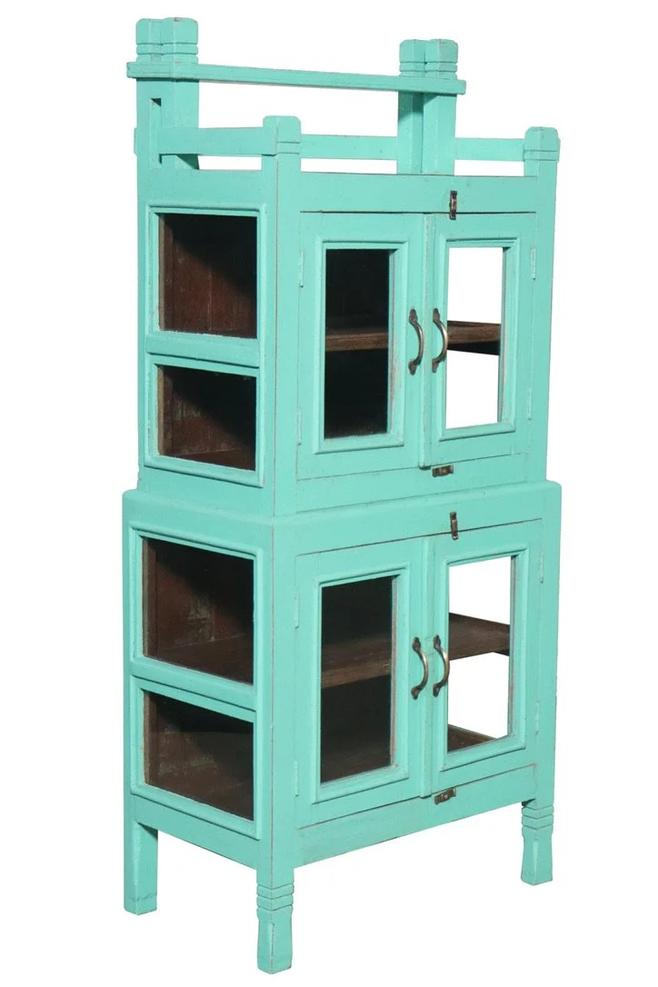 GreenBlue Double Glass Cupboard