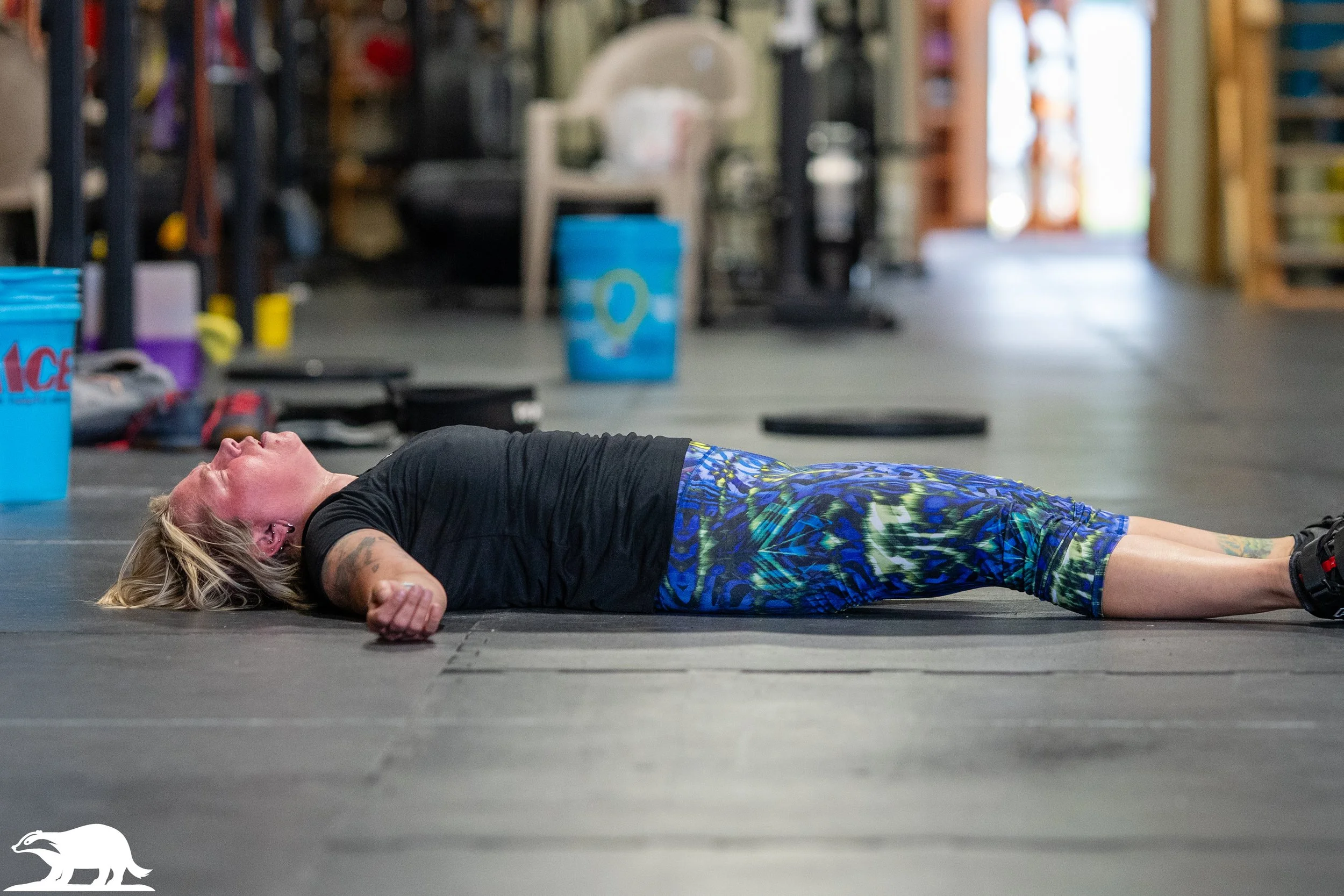 woman resting on the ground