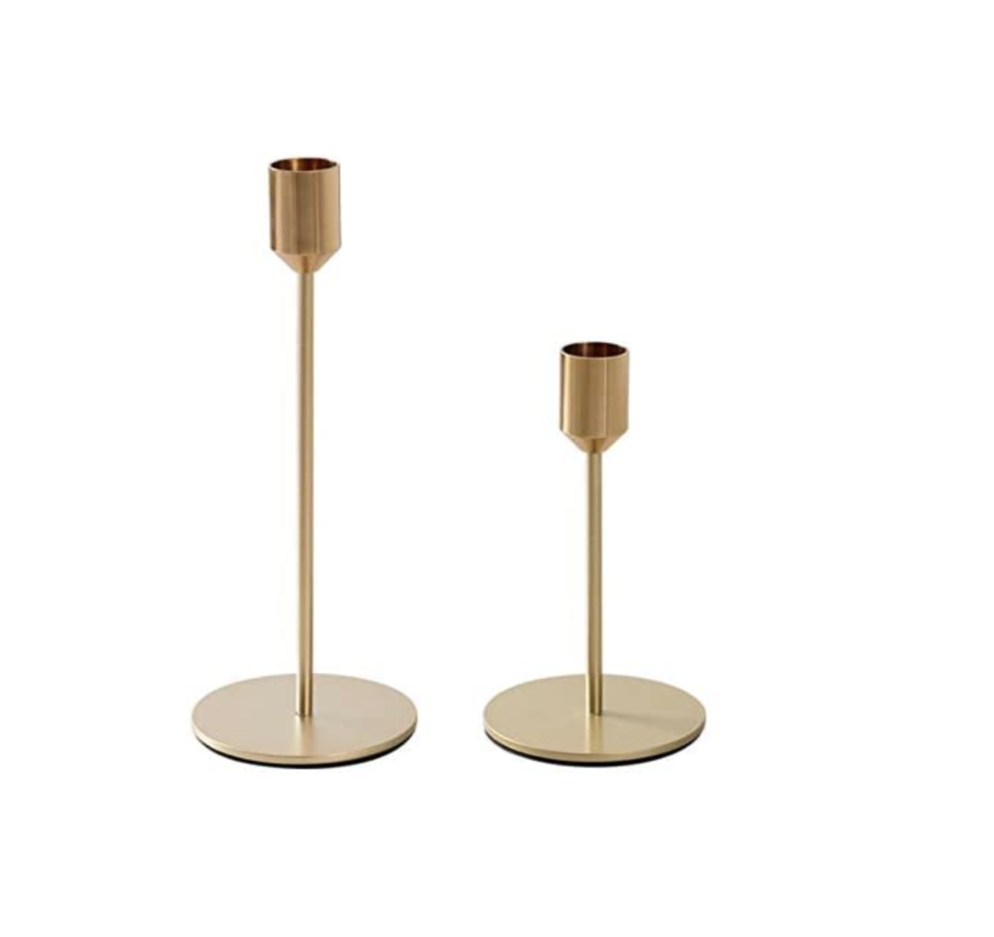 Mid Century Gold Candle Holders