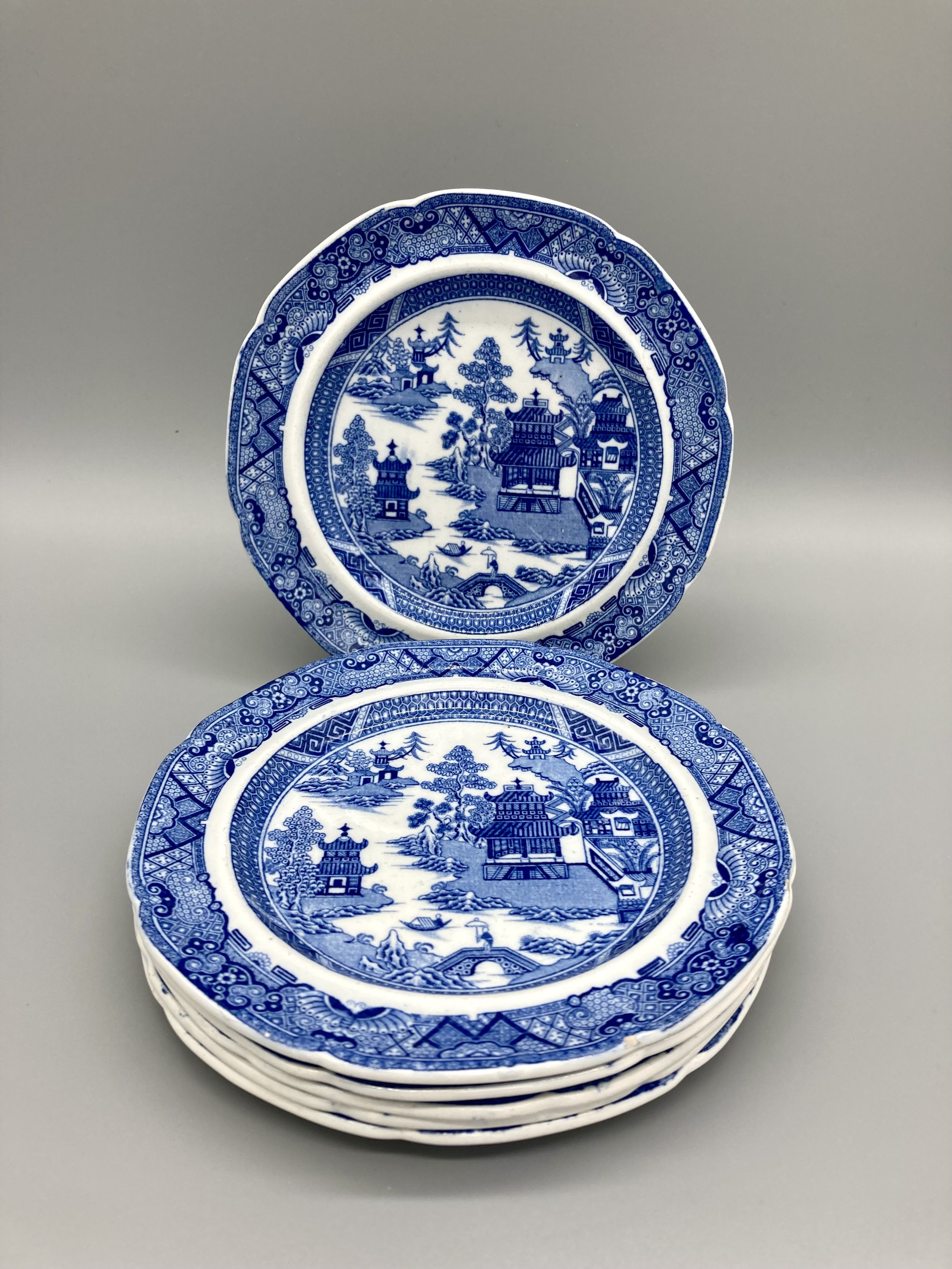 Copeland & Garrett Willow Pattern Drainer, c.183347 — Oriole Antiques