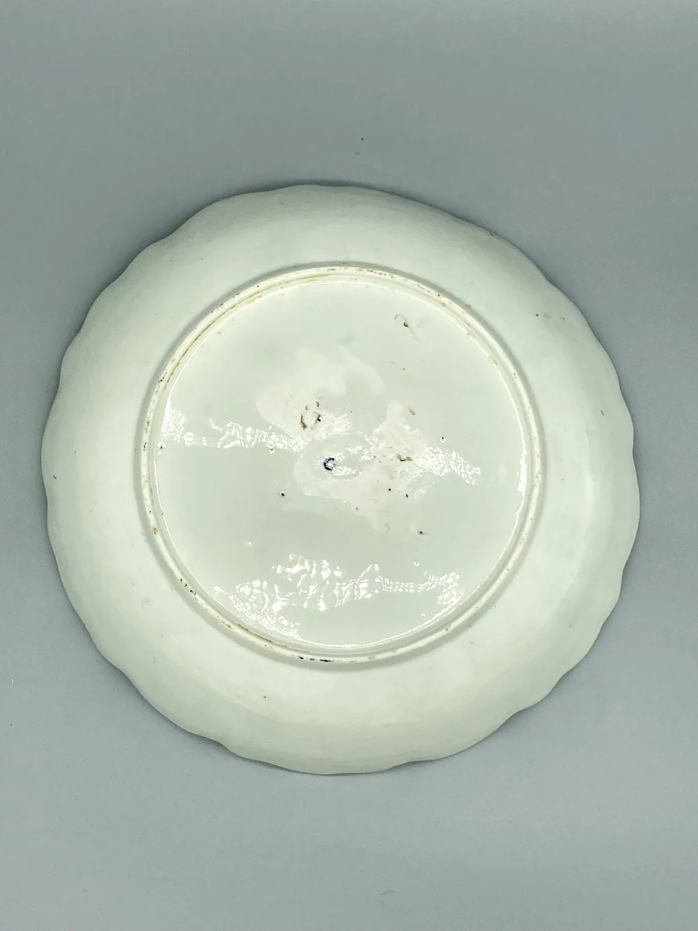 【 WORCESTER】キャビネットプレート Early Worcester Porcelain Junket Dish, circa 1770