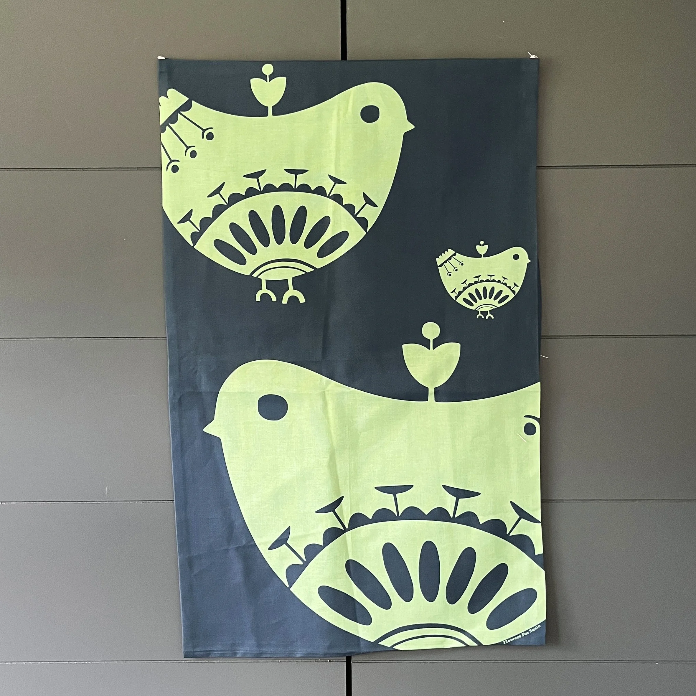 SAMPLE Birdie fabric panel