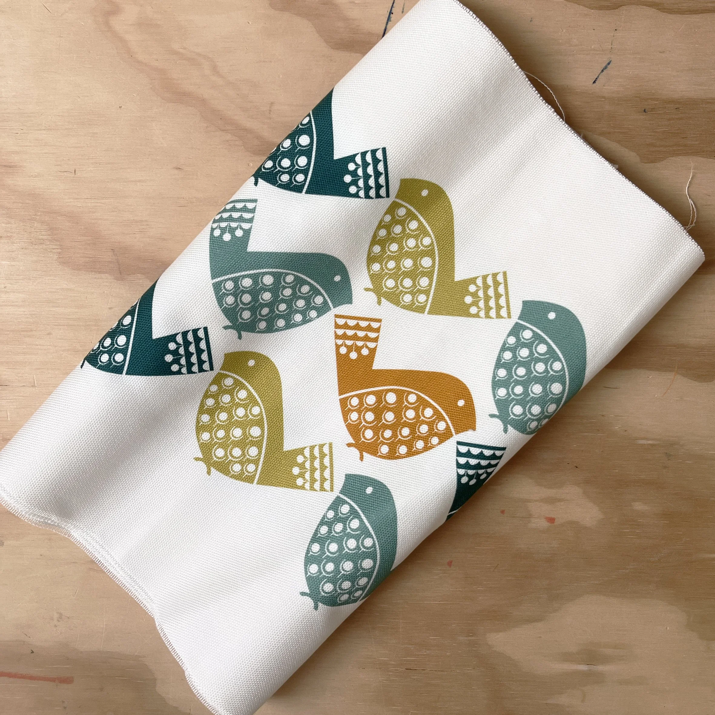 SAMPLE Birdie fabric panel-LARGE BIRDIE | British Made