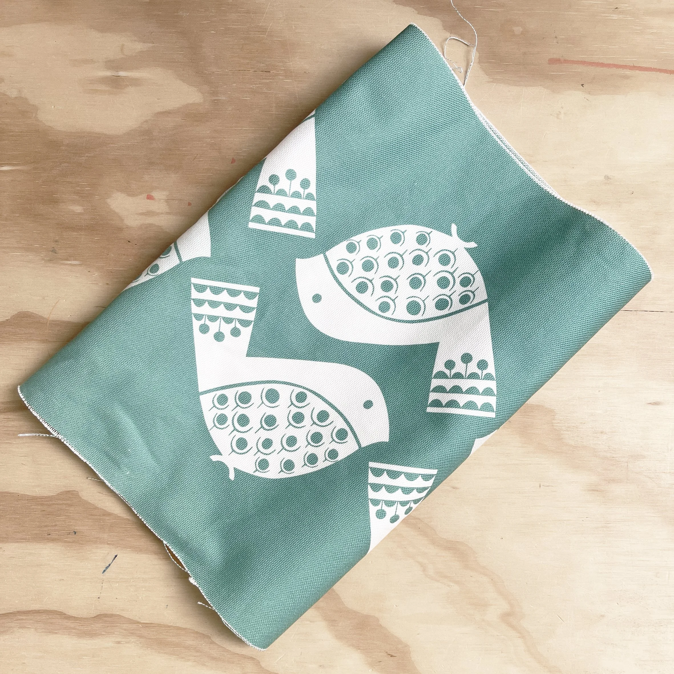 SAMPLE Birdie fabric panel-LARGE BIRDIE | British Made