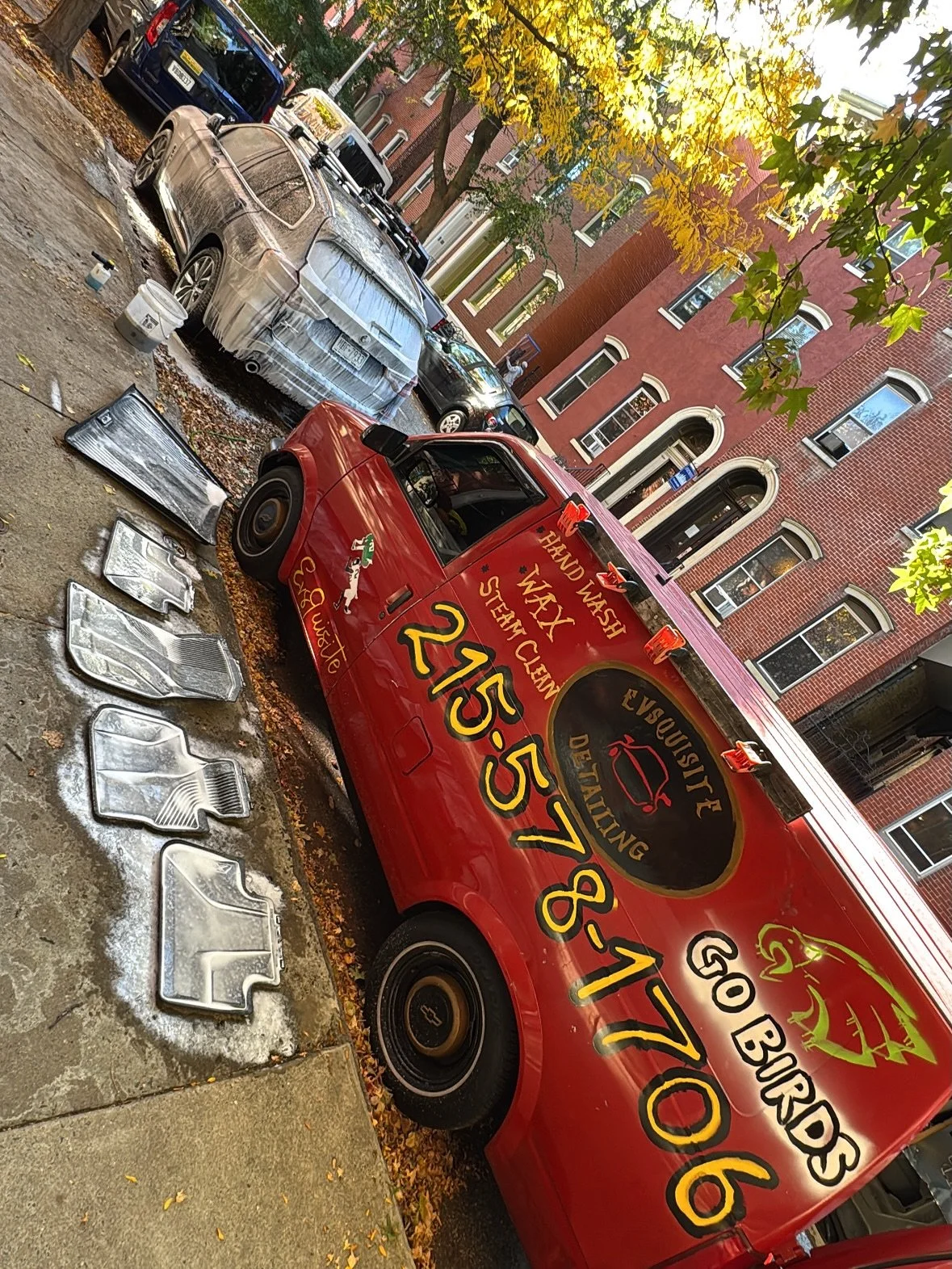 Ride with a shine to compliment your style!
Visit evsquisite.com
#evsquisite #mobiledetailing #philadelphia #beforeandafter #floormats #cars #clean #detailing #stripes #appointments #booknow #carcleaning #detailerofinstagram