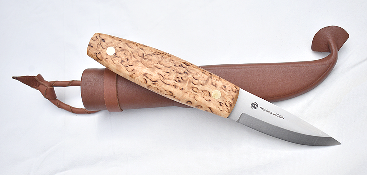 NKD Korpi 85 Curly birch — Nordic Knife Design NKD