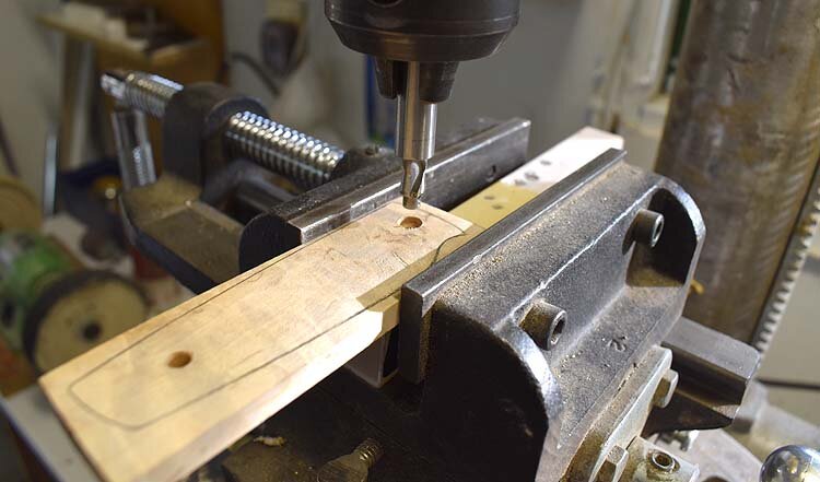 Countersink 3 mm dept. If you do not have this tool, use a 6.3-6.4 mm drill bit.