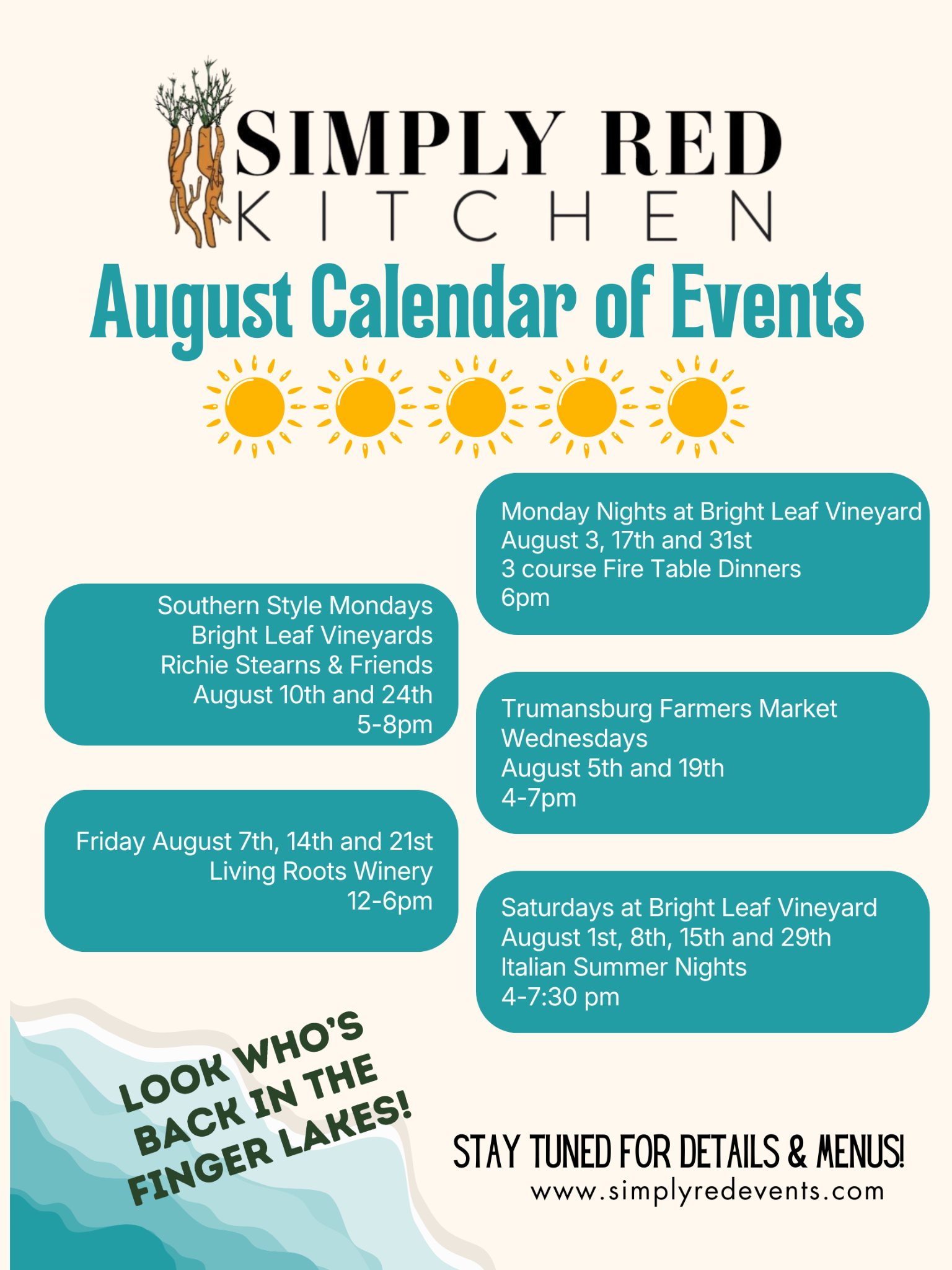 August in the Finger Lakes with Chef Samantha