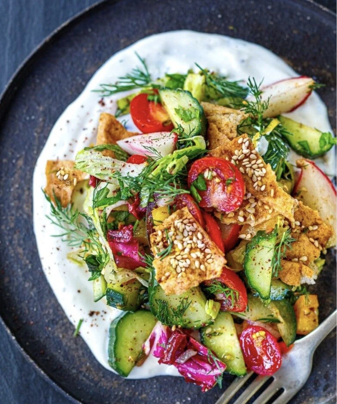 Fattoush with Labneh: A Fresh Middle Eastern Salad