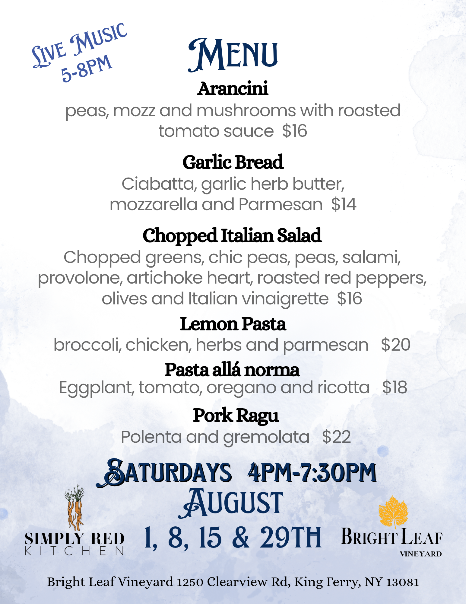 Italian Summer Nights at Bright Leaf Vineyard
