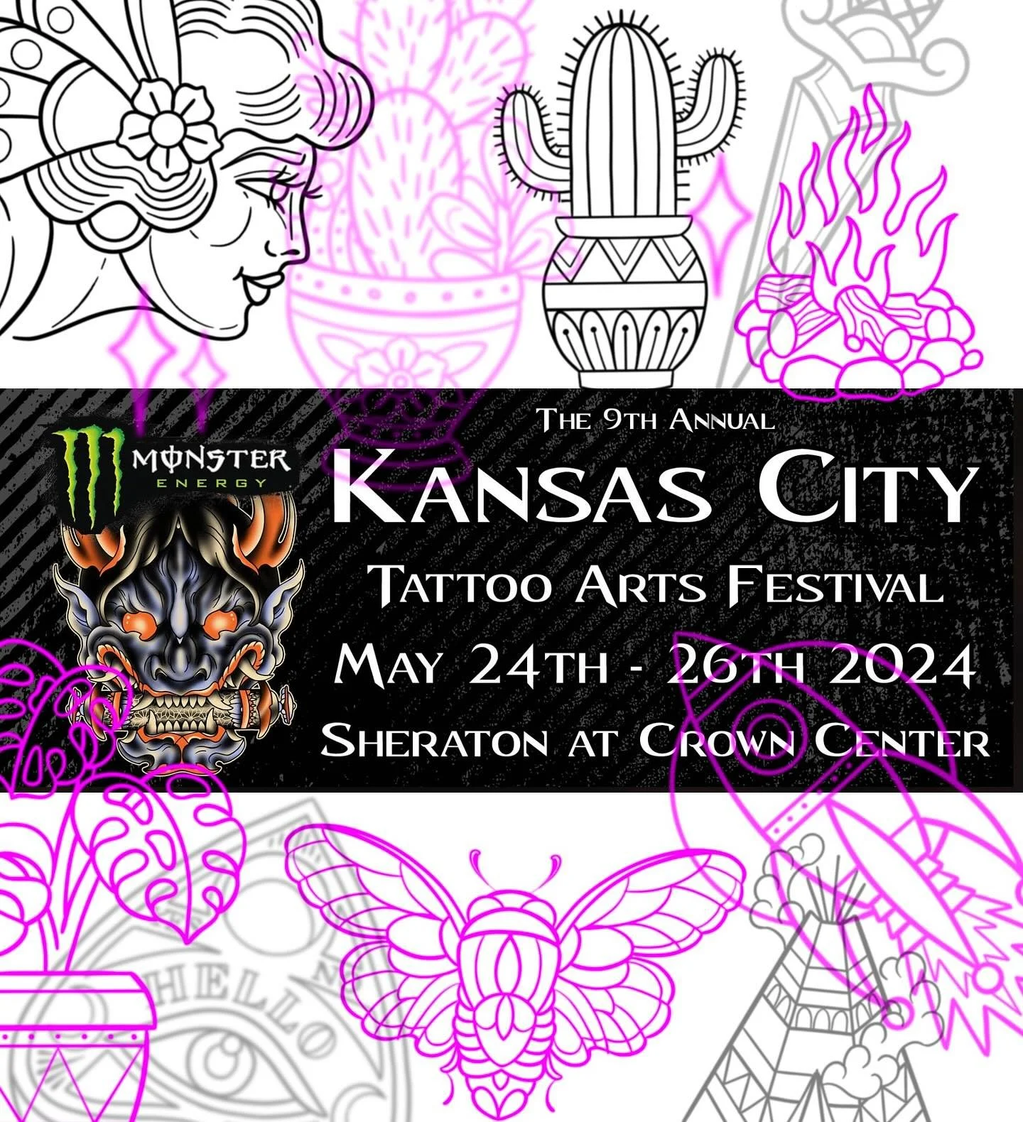 Hey there! I will be at the Kansas City @villainarts tattoo convention this weekend doing walk-ups on Saturday and Sunday only. I&rsquo;m excited to have drawn over 50 little tattoos to choose from and will only be doing those pre-drawn designs! Plea