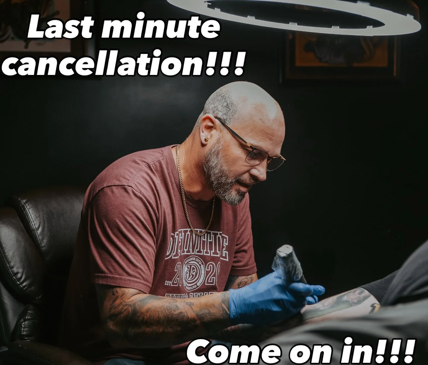 Had a last minute cancellation today! What better opportunity to get a tattoo than the present! Shoot me a message or call the shop at (816)832-8799 now!