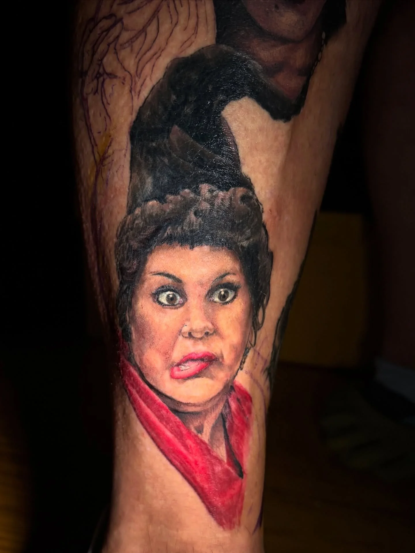 Got a great healed shot of this Mary Sanderson on Sabrina the other day. This has been a fun project and I&rsquo;m excited to see it all come together! #axysrotary #tattooloverscare  #tattooawards #tattoo #tattoos #tattooed #tattoosleeve #tattoosbyas