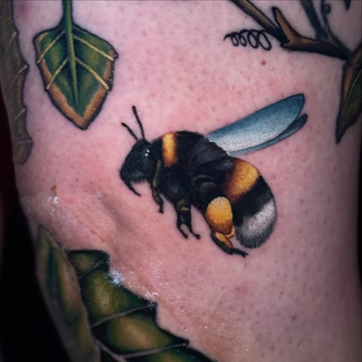 Killa beez kneez!!! I&rsquo;m booking all tattoos, great and small, for the rest of the year. Hit the link in my bio to get your spot now! #axysrotary #tattooloverscare  #tattooawards #tattoo #tattoos #tattooed #tattoosleeve #tattoosbyashley #tattooe