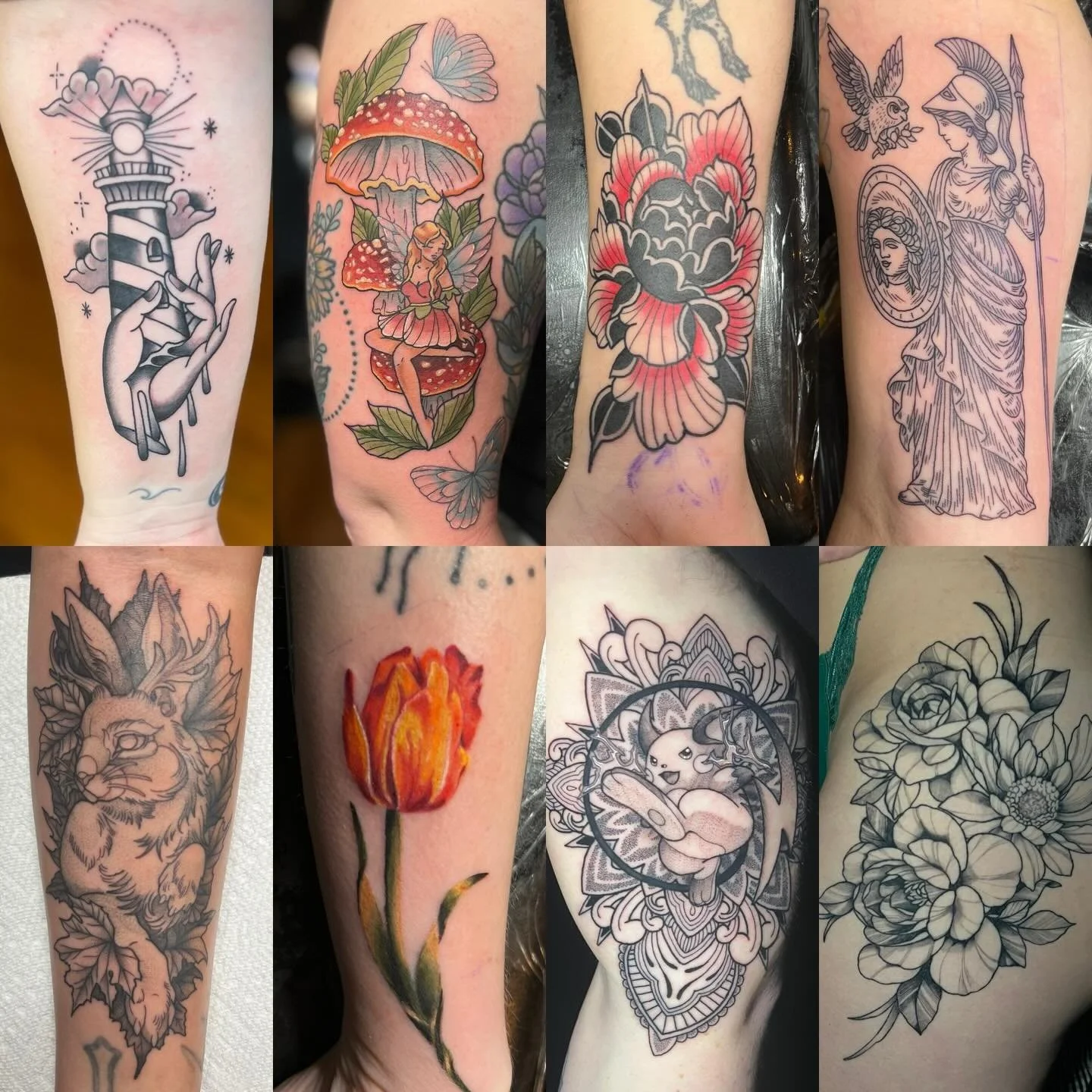 Hello sweetheart! Just wanted to give an update. I&rsquo;m currently booking the month of May. My weekends are getting filled up quickly, so if you&rsquo;re wanting to schedule with me be sure to get on the books soon! 

Here are a couple of tattoos 