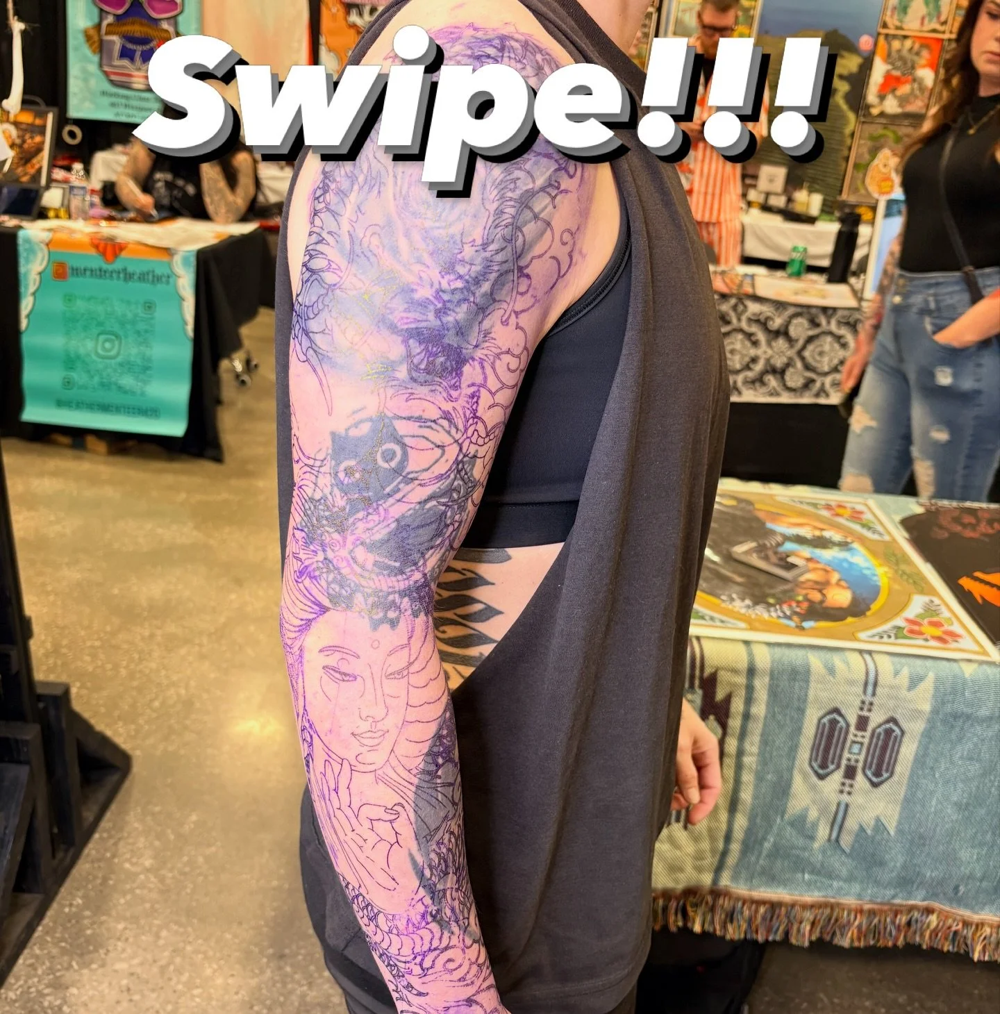 Got a great start to Paizlee&rsquo;s multi coverup sleeve at this weekend&rsquo;s @villainarts festival! Paizlee, you are arguably one of the toughest people I know. Thanks for going the whole twelve rounds with me!