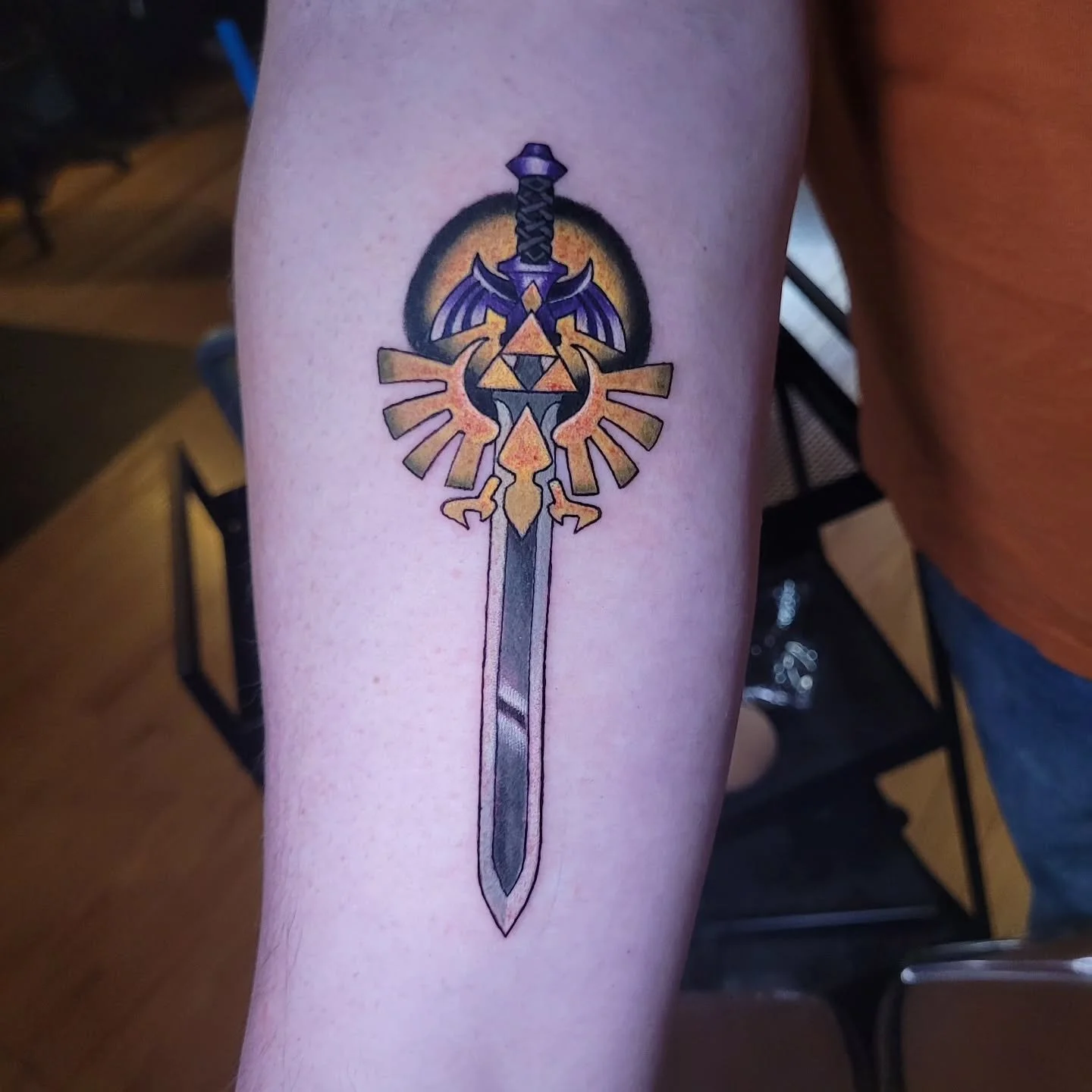 What a pleasure to do a piece from one of my favorite game series! I love getting to do pieces from my favorite games, animes, and cartoons in color.

If you, or someone you know is in the market for a tattoo, let me know! I'd love to do your next ta