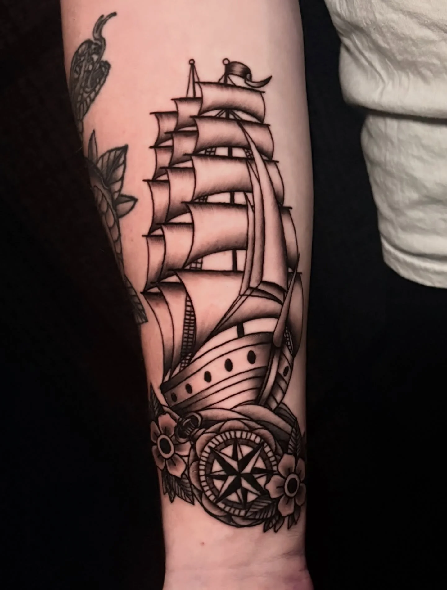 This clipper ship was so much fun to create. Thanks Dante for getting the coolest stuff! I&rsquo;ve got time available in July and August to create a cool tattoo just for YOU! Message or email me for details!