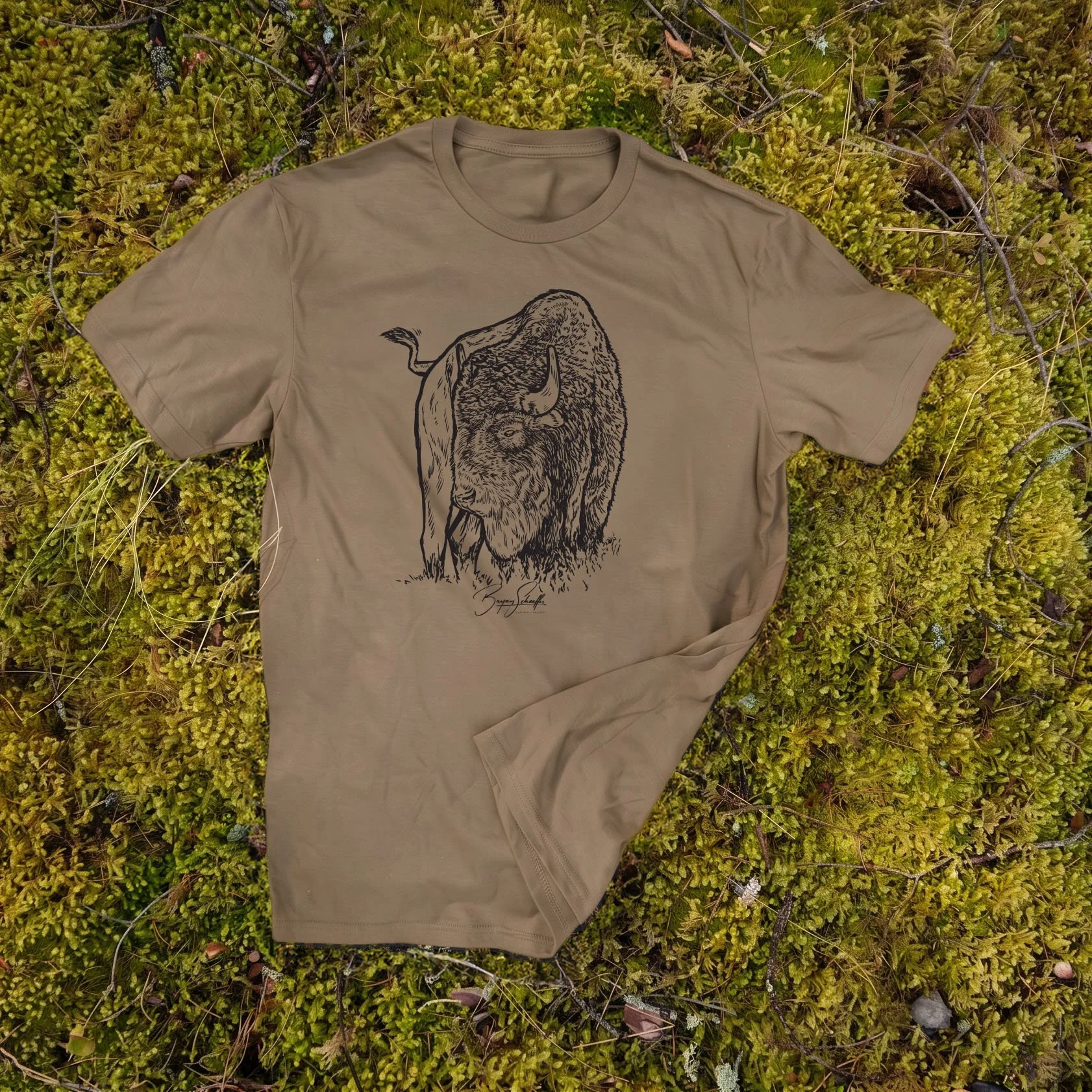 Bison_T-Shirt_0002_Sandstone 938a6f.jpg