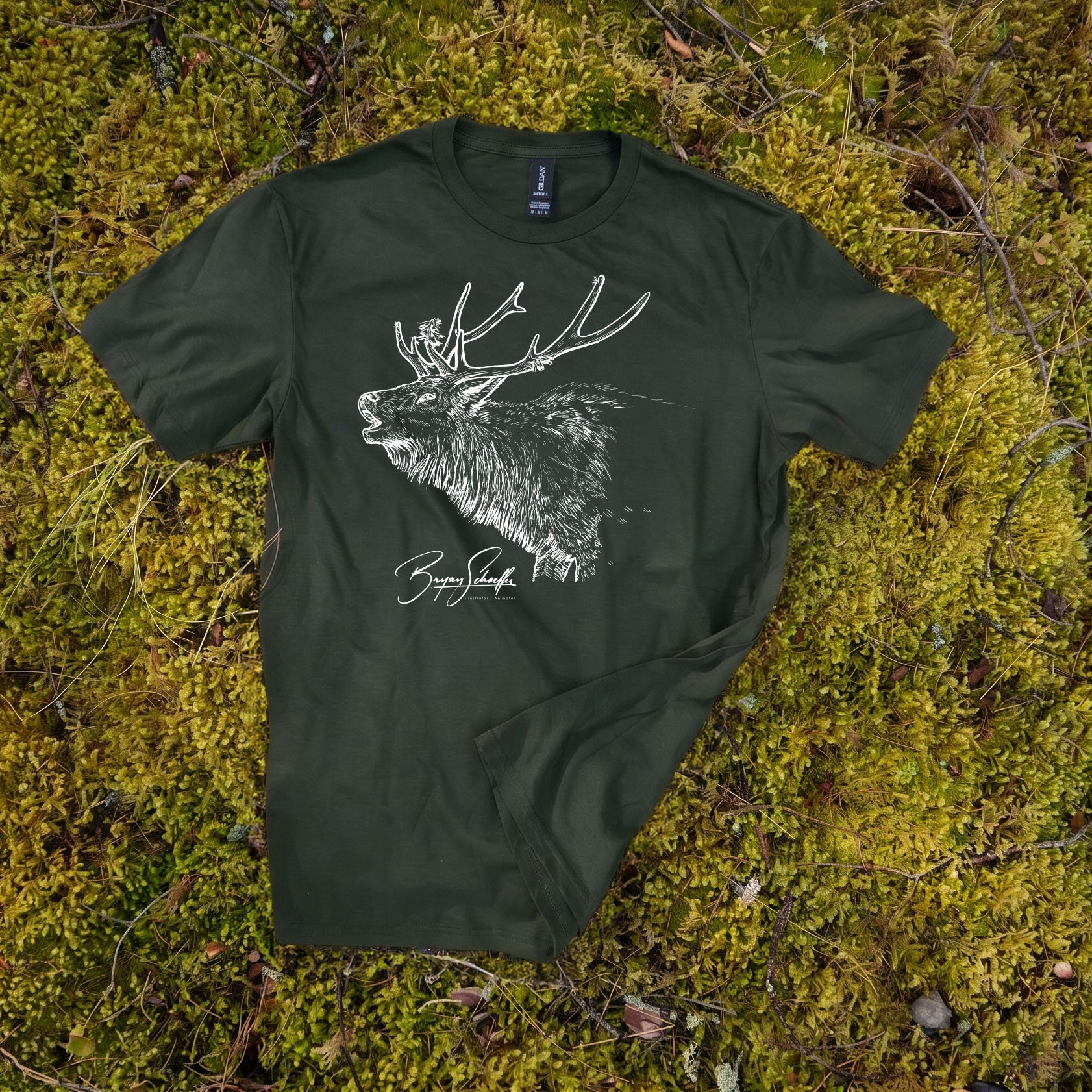 ElkBugle_T-Shirt_0003_Forest Green 2a3d29.jpg