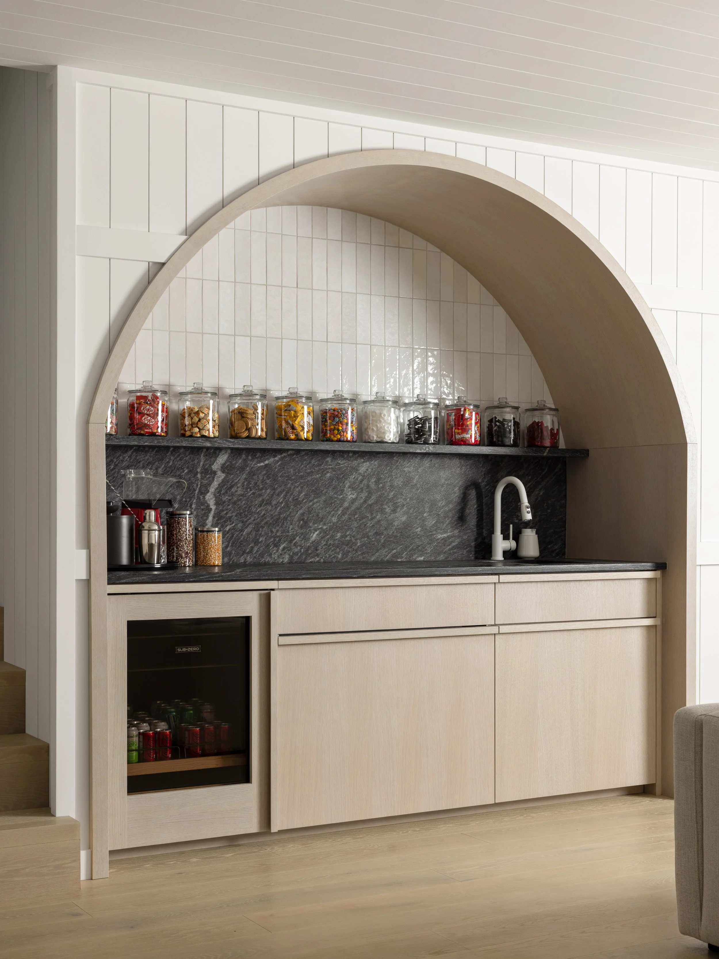 An arch, a candy shelf, and a very good reason to stay up past bedtime.

Camp snacks, elevated.

Customization | Interior Design | Craftsmanship | Family Time