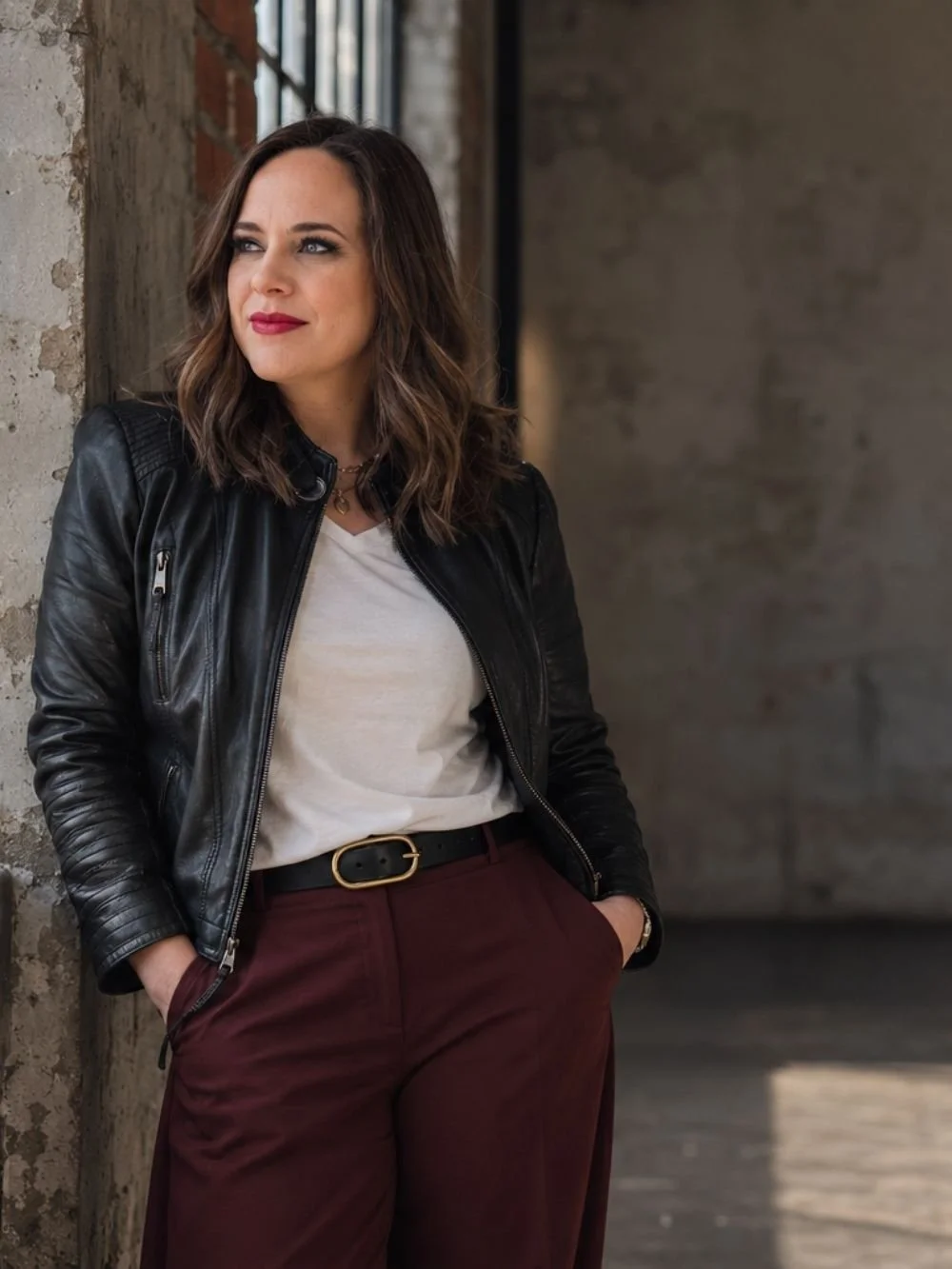 Cara Chace, marketing coach for women business owners, looking out a window