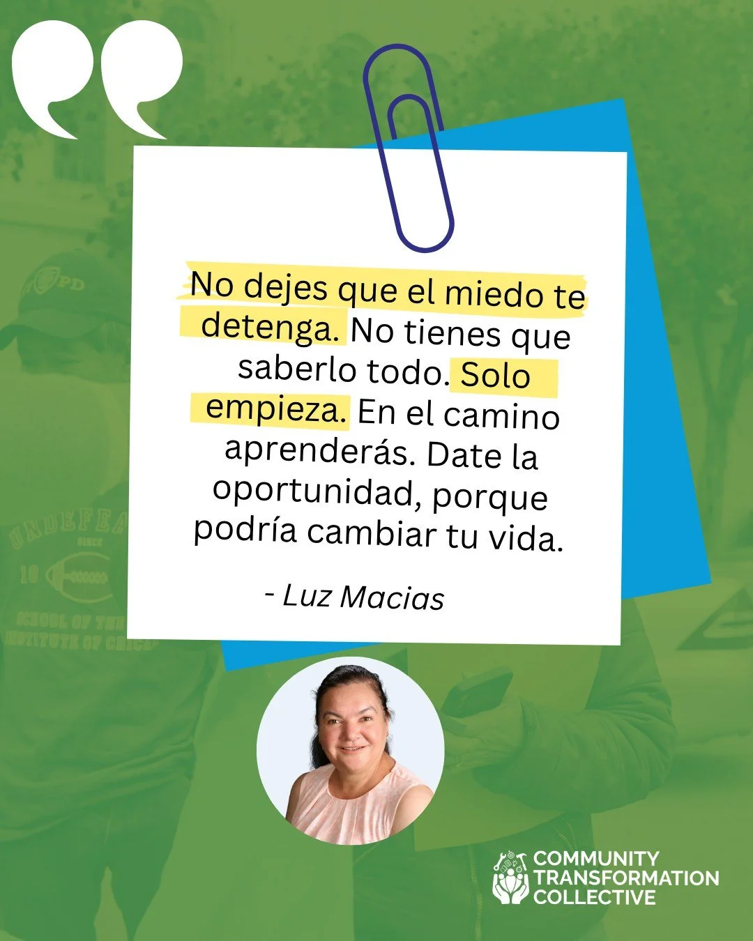 Las palabras de Luz Mac&iacute;as: &quot;No dejes que el miedo te detenga. Solo empieza. En el camino aprender&aacute;s.&quot; 💪

Cada promotora en nuestra comunidad empez&oacute; con un primer paso valiente. No ten&iacute;an todas las respuestas, p