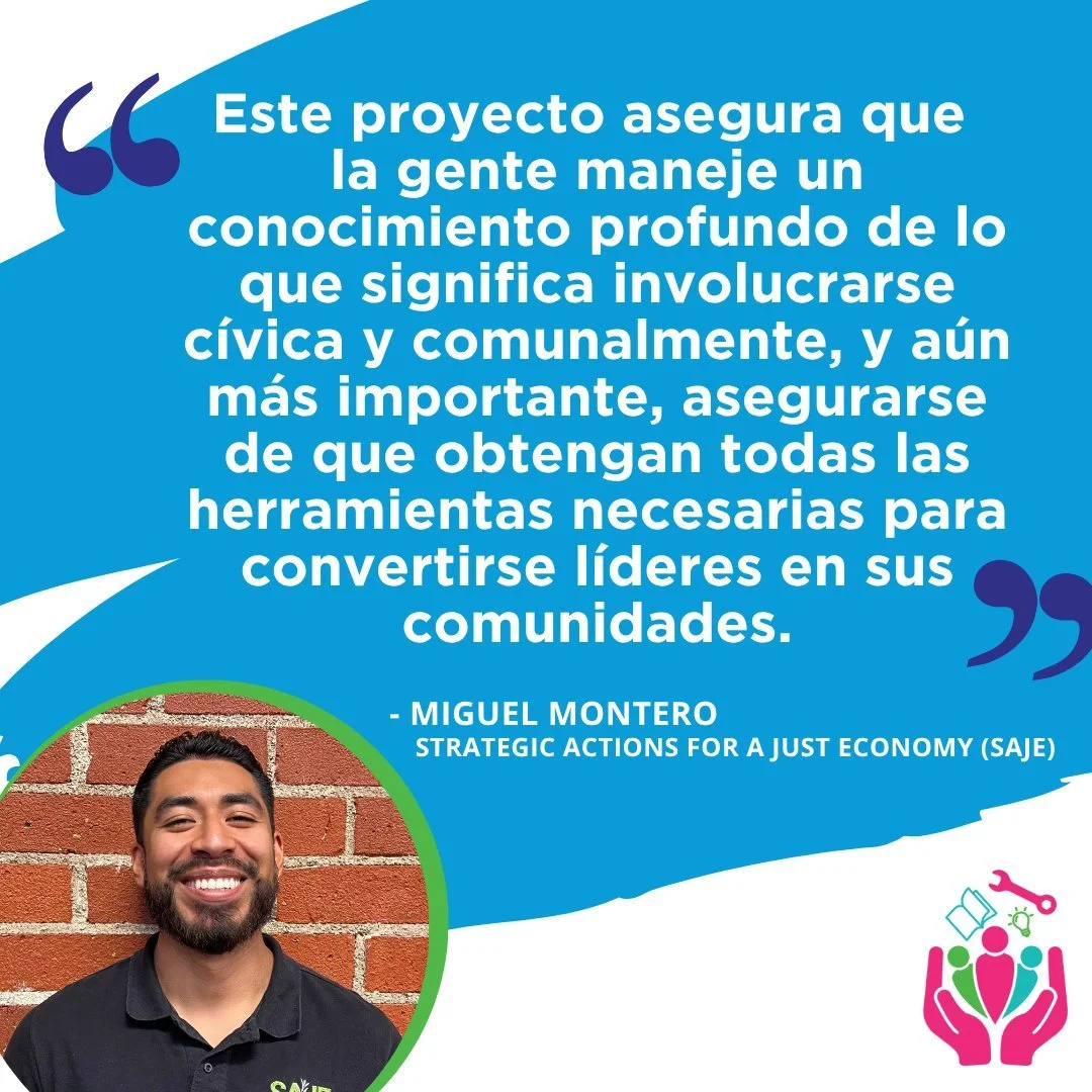 &iquest;Qu&eacute; se requiere para transformar una comunidad? 💫

Conoce a Miguel Montero, coordinador de programas de SAJE y aliado de CTC desde hace mucho tiempo. Su historia nos recuerda que el liderazgo no se crea desde cero, sino que se activa 