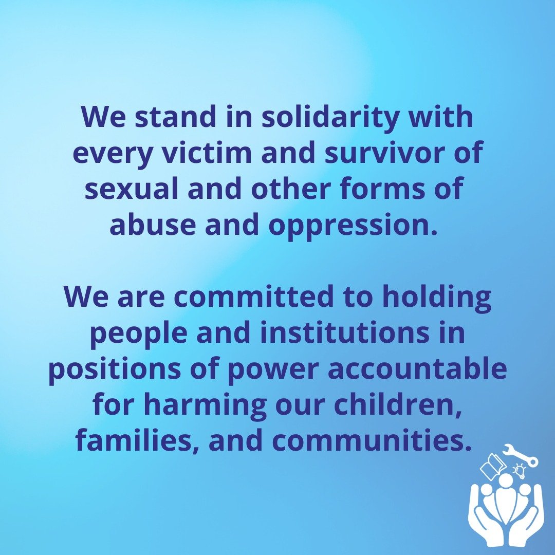 The @communitytransformationbsr1 stands in solidarity with every victim and survivor of sexual and other forms of 
abuse and oppression. 

We are committed to holding people and institutions in positions of power accountable for harming our children,