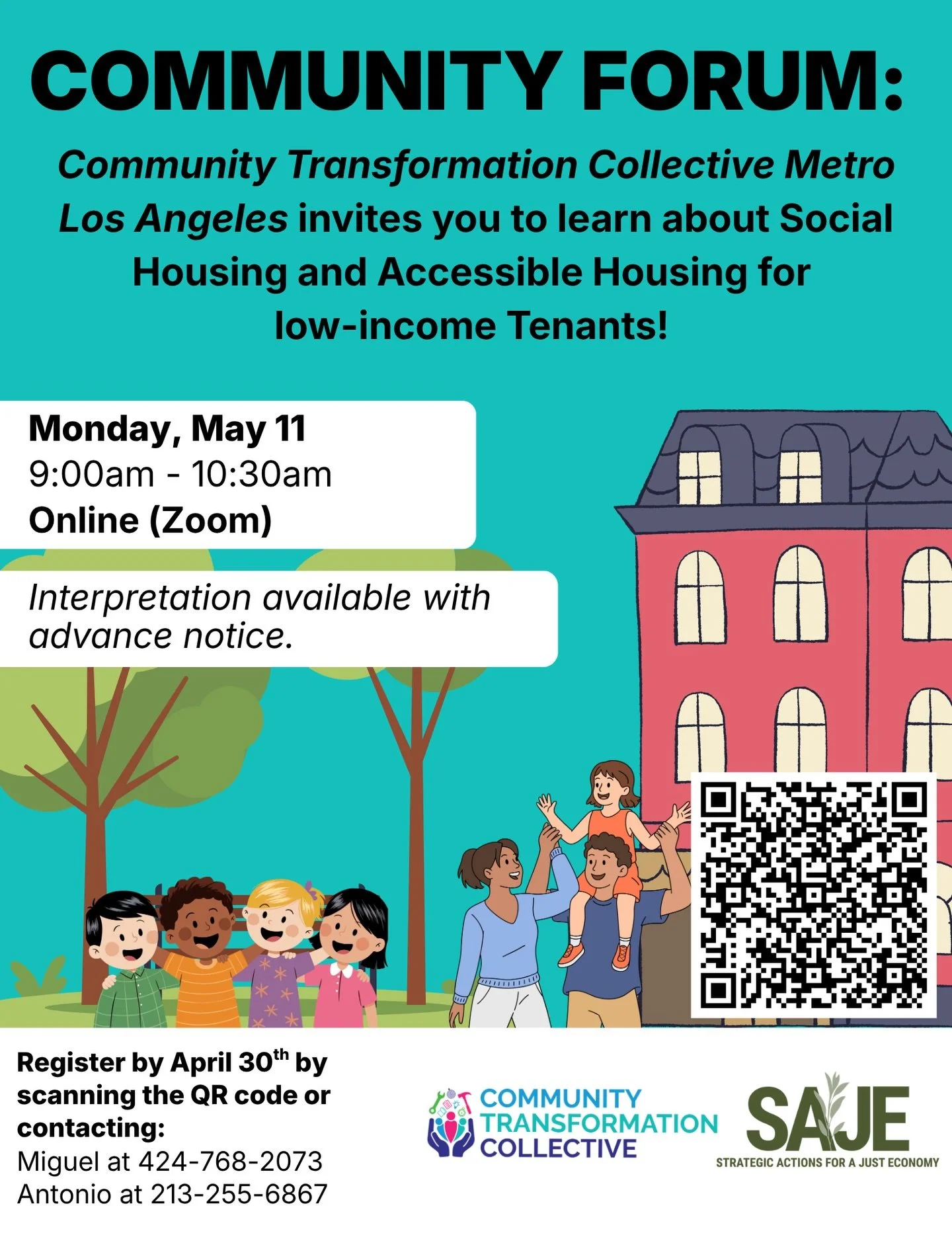 You&rsquo;re invited! 💌 ✨ Register to join the upcoming @communitytransformationbsr1 Community Forums where you will learn about opportunities that&nbsp;ensure that low-income tenants have access to quality, affordable, and stable&nbsp;housing! You 