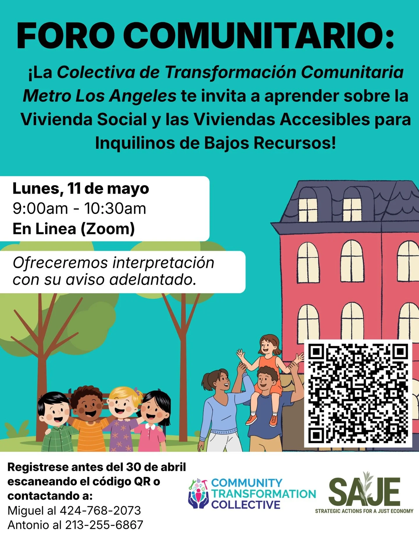 &iexcl;Est&aacute; invitadx! 💌✨ Registrese para participar en los Foros Comunitarios de CTC, donde conocer&aacute;n sobre las oportunidades existentes para garantizar que los inquilinos de bajos ingresos tengan acceso a una vivienda de calidad, acce
