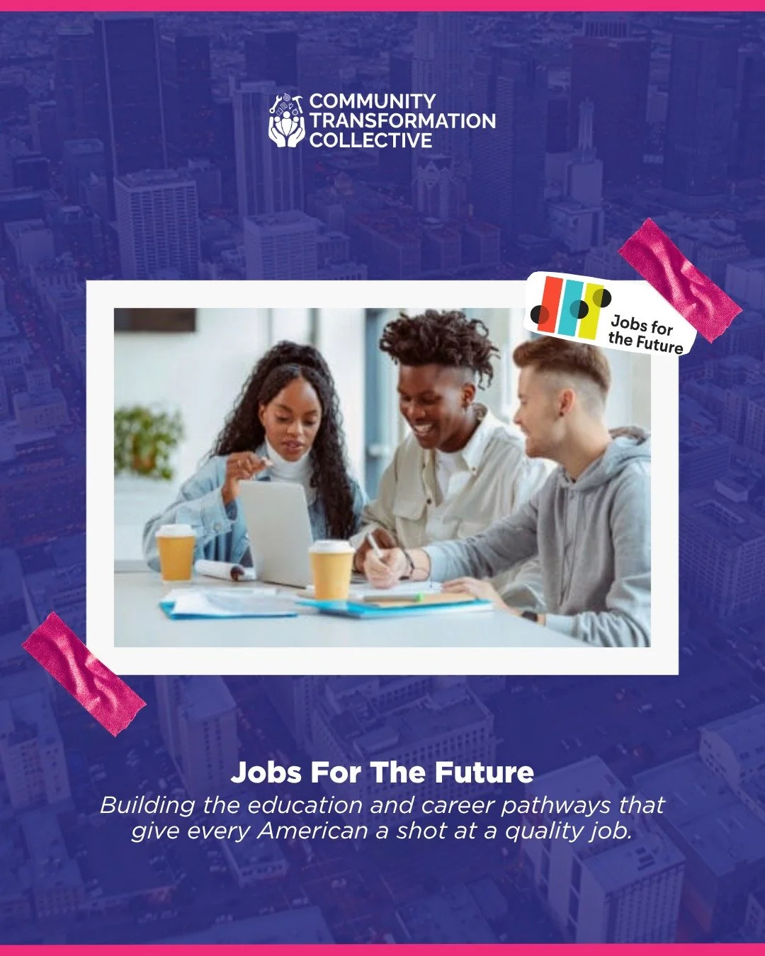 Behind every thriving community is a network of people committed to building it. 💙 

@jobsforthefuture is one of those pillars, connecting millions of Americans to the education, training, and career pathways that open real doors. 

Grateful to have