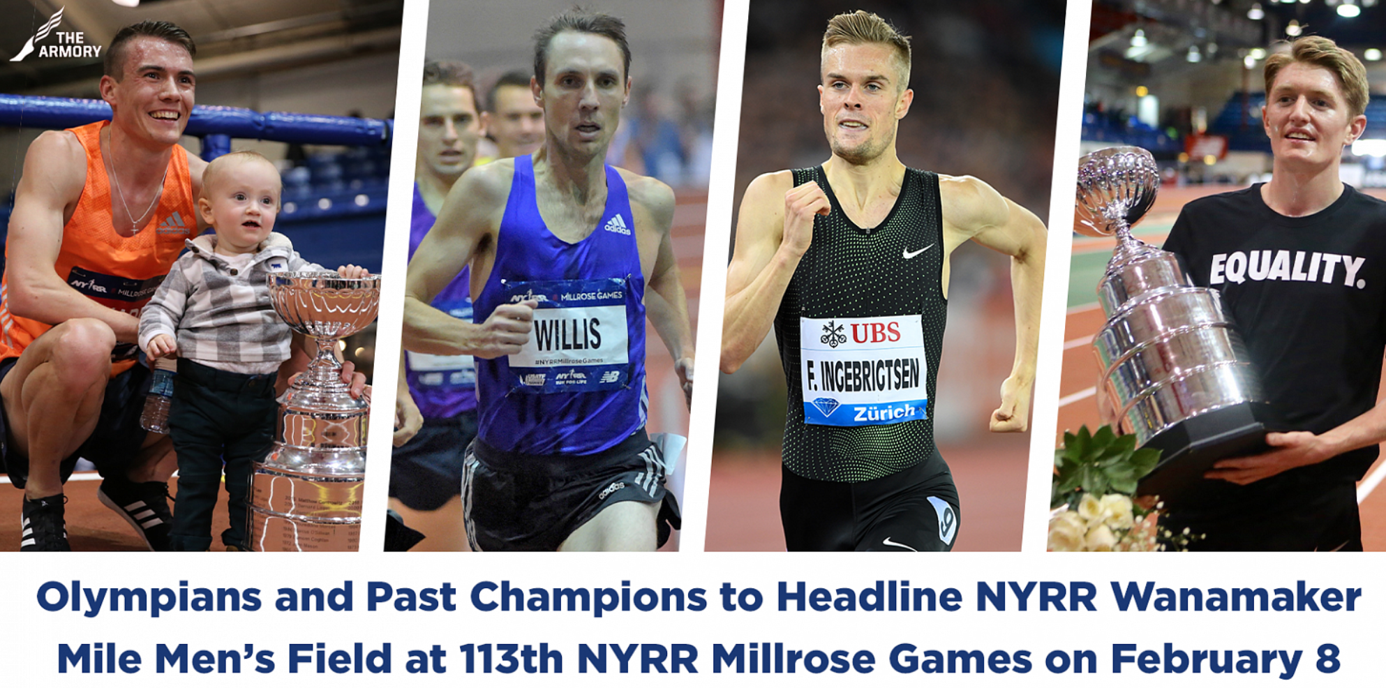 Olympians and Past Champions to Headline NYRR Wanamaker Mile Men’s Field at 113th NYRR Millrose Games on February 8