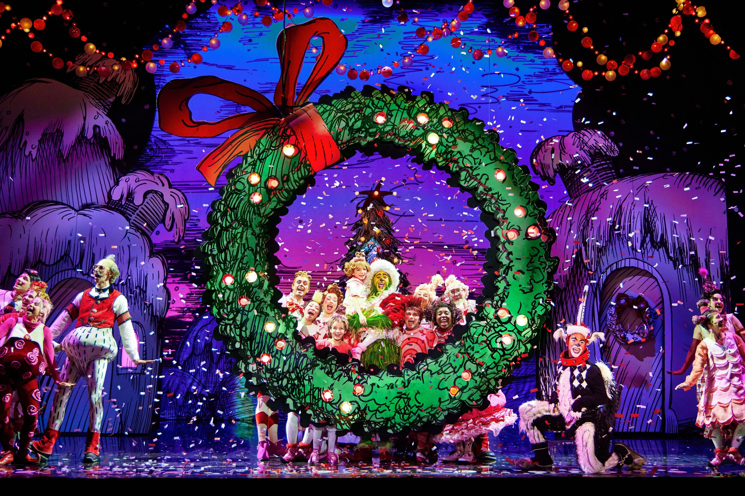 3 - James Schultz as THE GRINCH, Aerina DeBoer as Cindy-Lou Who and the Touring Company of Dr. Seuss’ HOW THE GRINCH STOLE CHRISTMAS! The Musical. Credit_ Jeremy Daniel.jpg