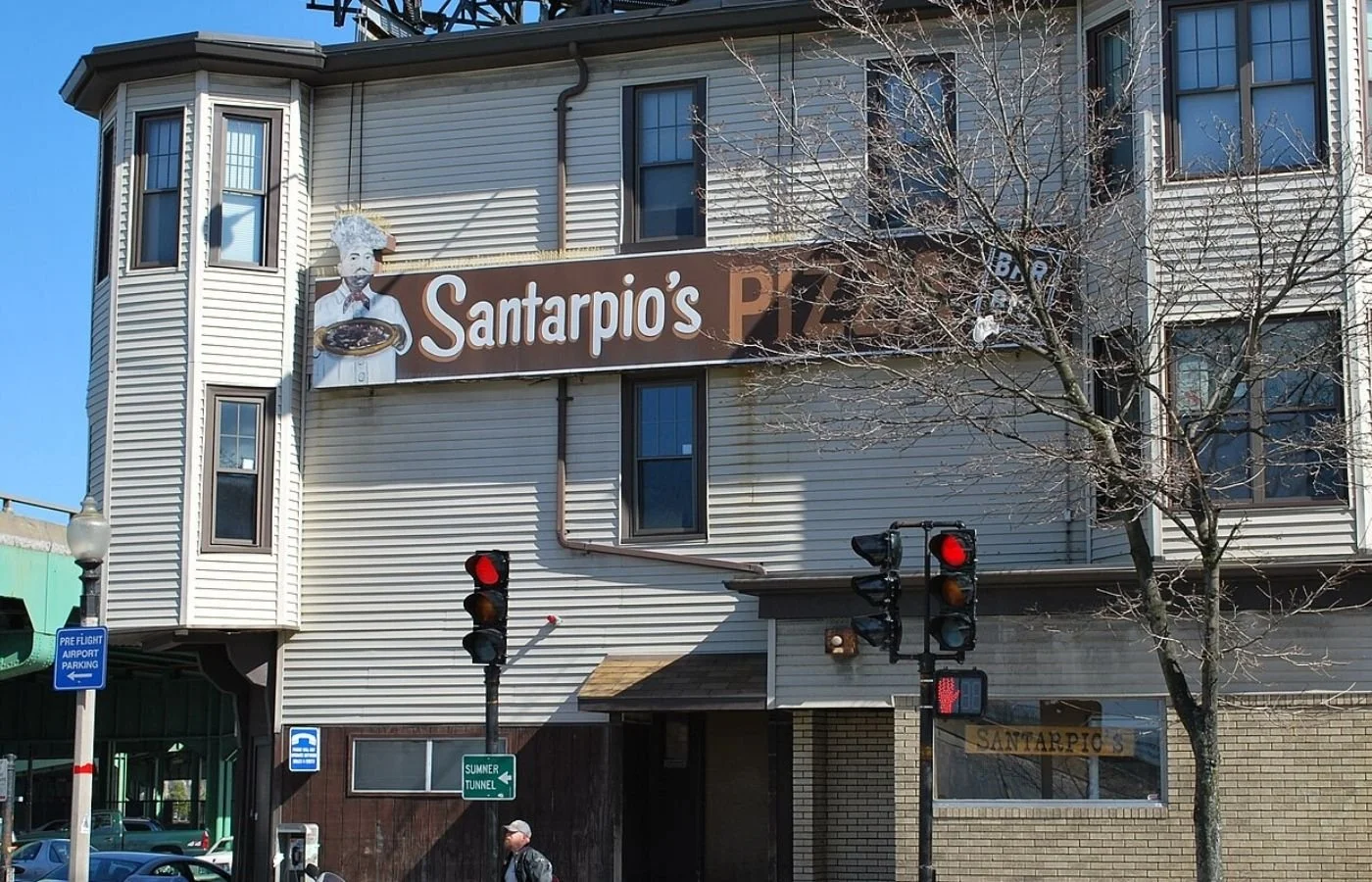 exterior of Santarpio's Pizza in East Boston