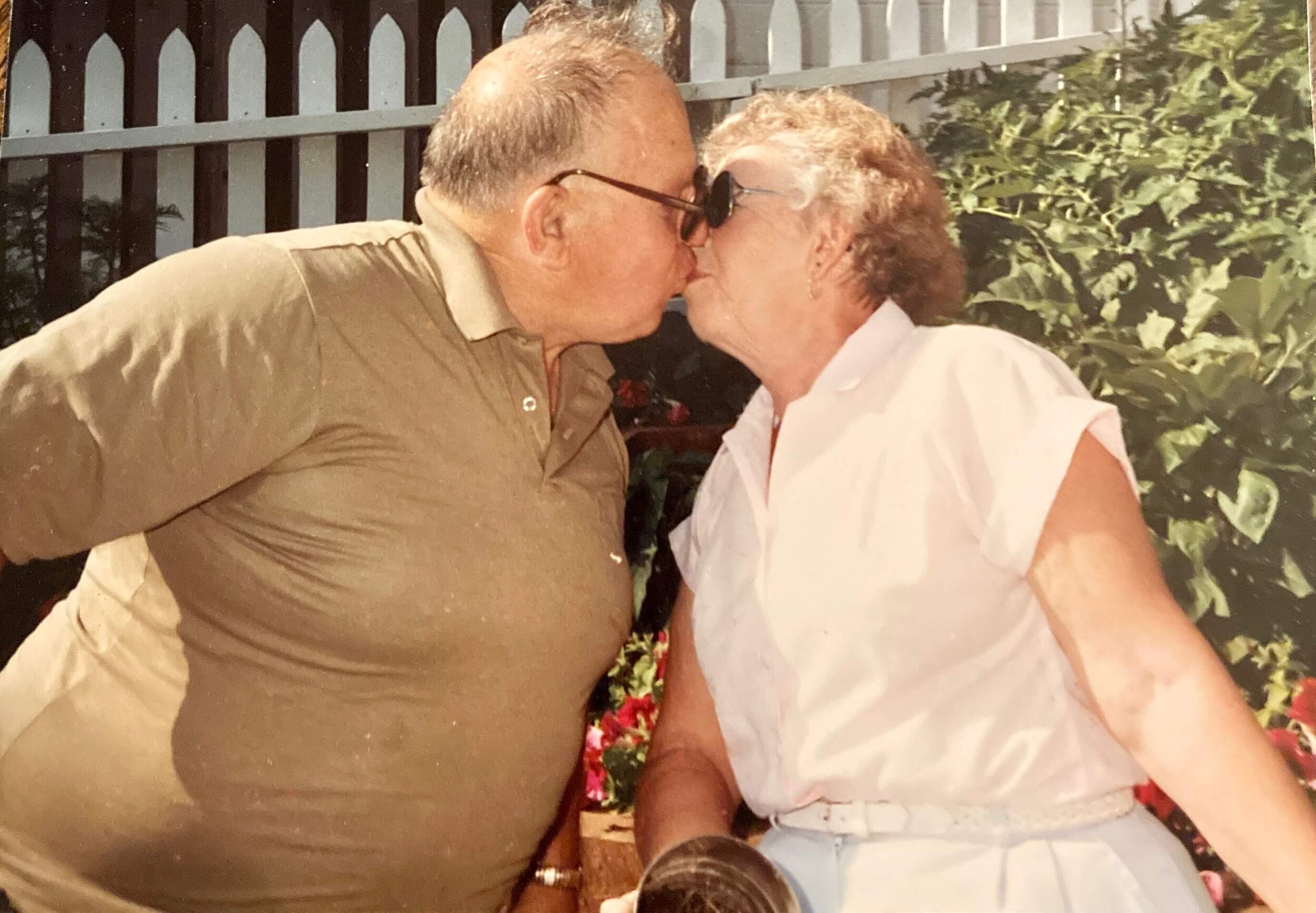 Grandma and Grandpa Kissing in the Garden.jpg