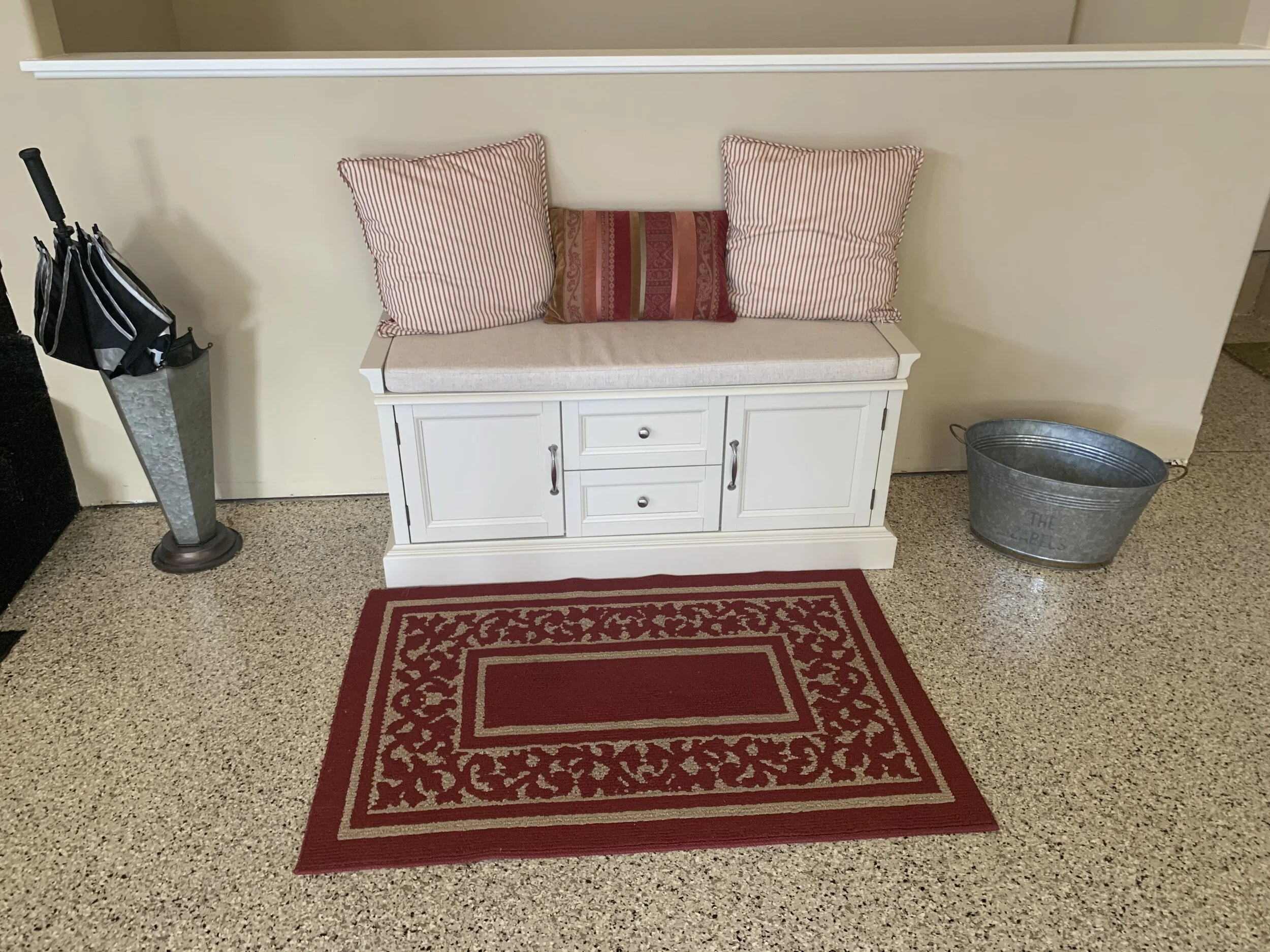Makeshift Mudroom Update