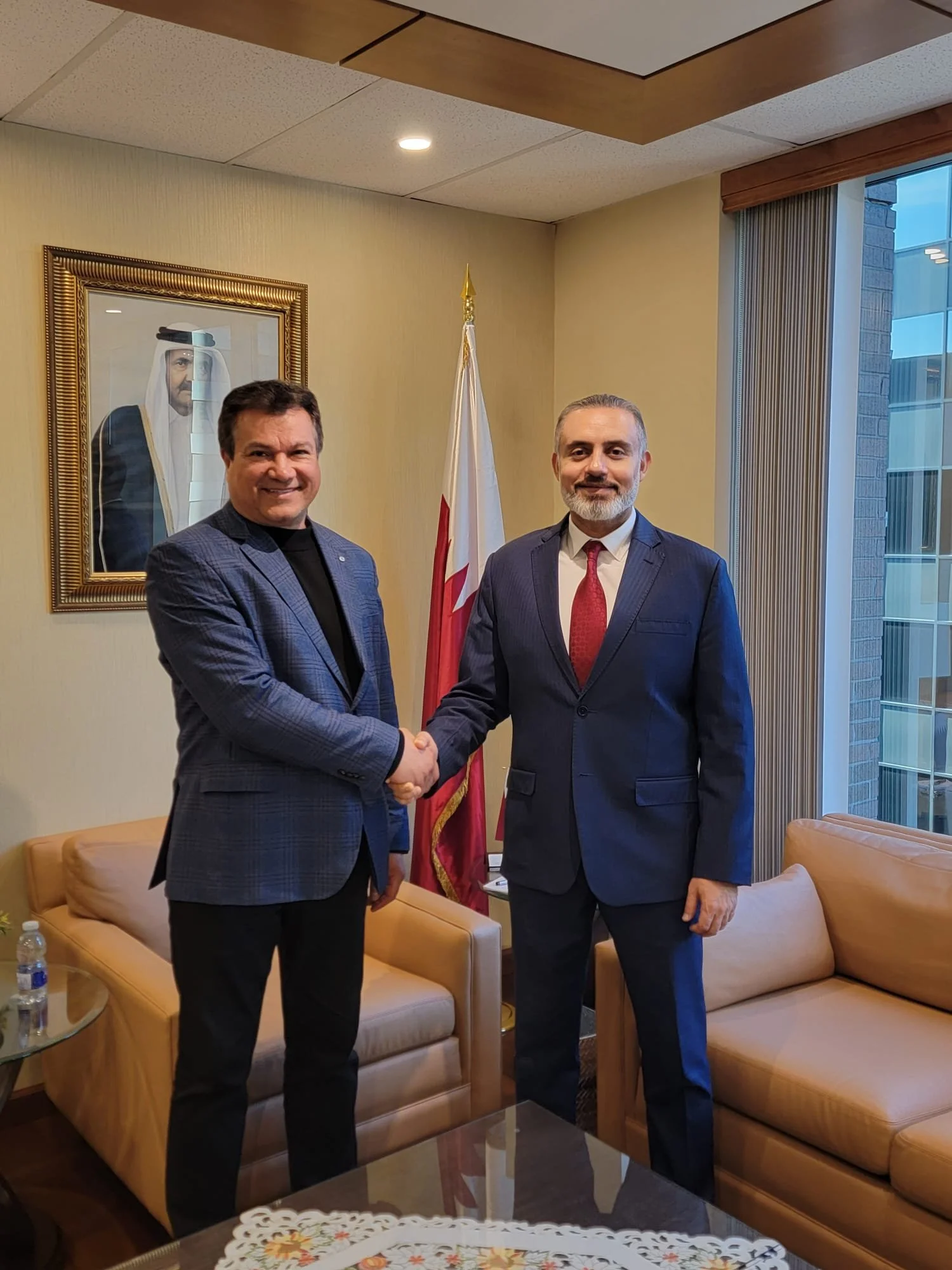 With His Excellency, Mr. Tariq Al-Ansari, the Ambassador of the State of Qatar to Canada