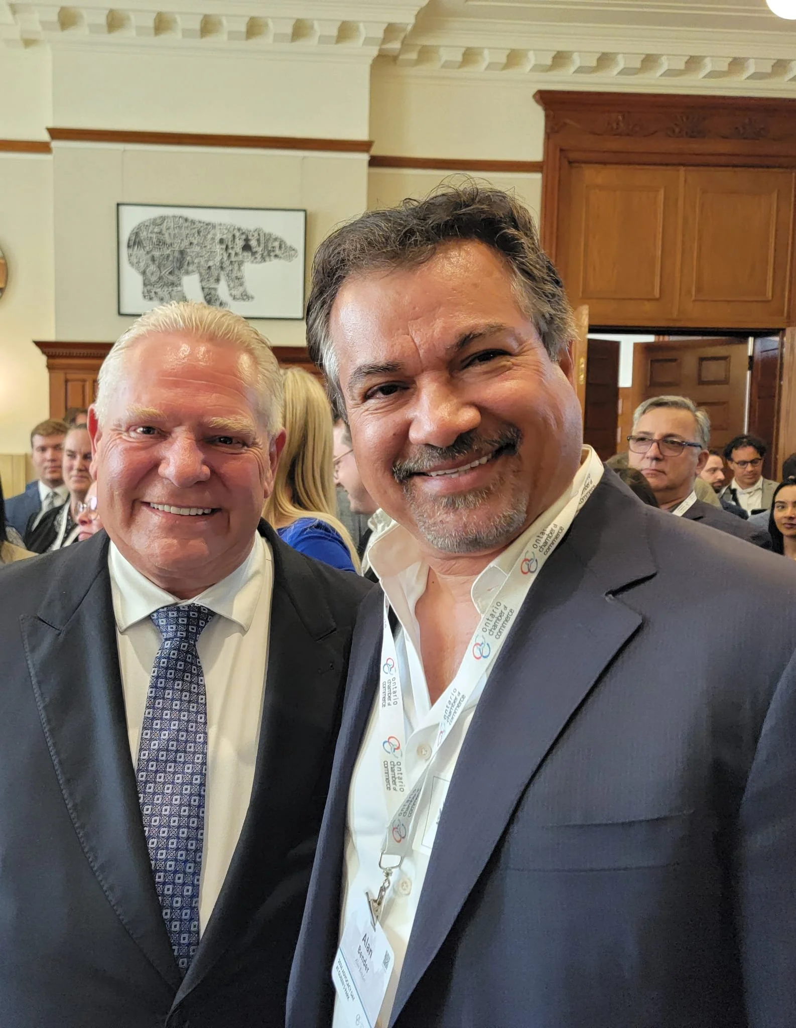 With the Premier of Ontario, Doug Ford, at a private reception at Queen's Park