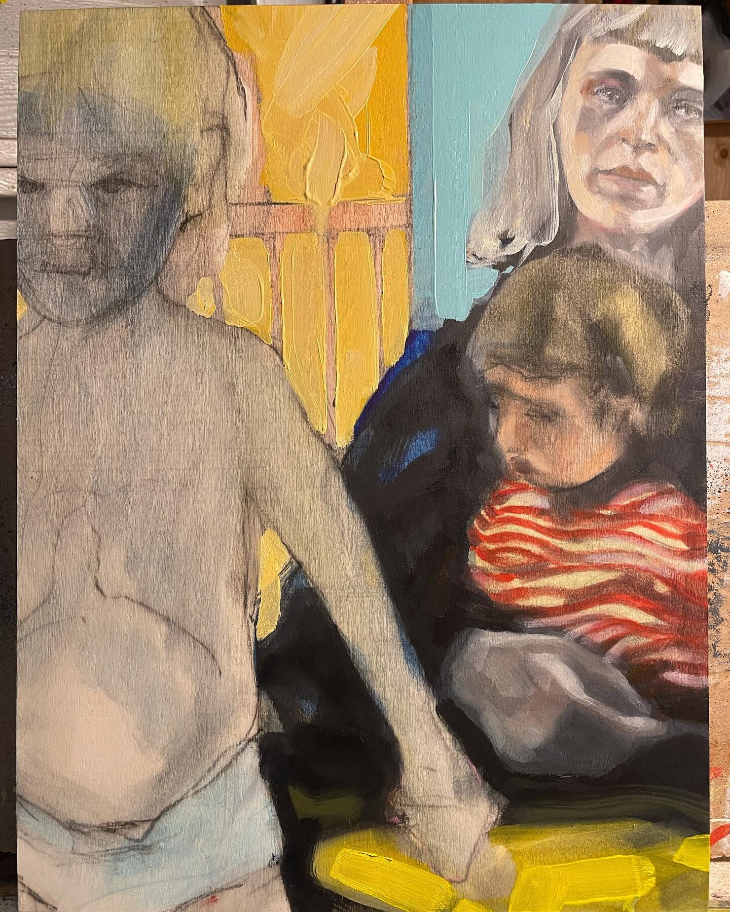 &lsquo;Mother mother&rsquo; #finished #ithink #newwork #oilonpanel #figurativeart #contemporaryart #art #oilpainting #narrrativepainting