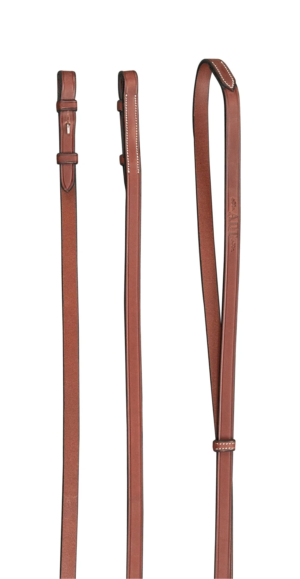 Anciennes Longues Rênes De Conduite En Cuir - Équitation Western - Collection Trait