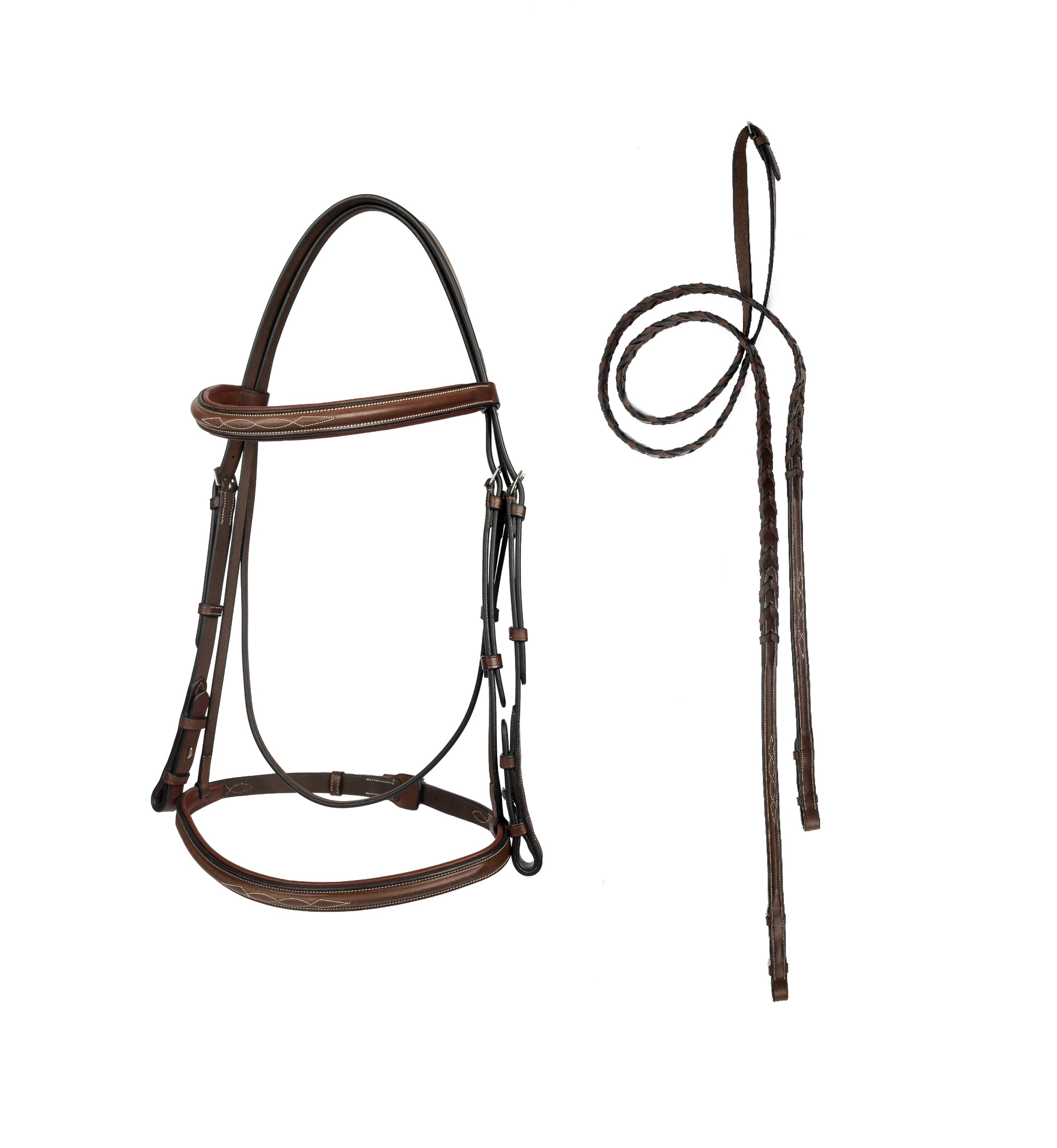 Imperial Bridle with Reins, STD Brown.1.jpg